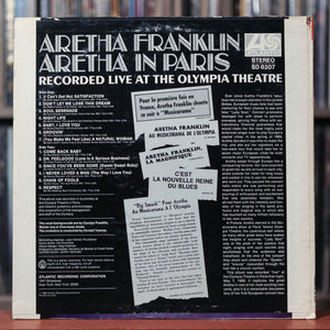Aretha Franklin - Aretha In Paris - 1968 Atlantic, VG+/VG+