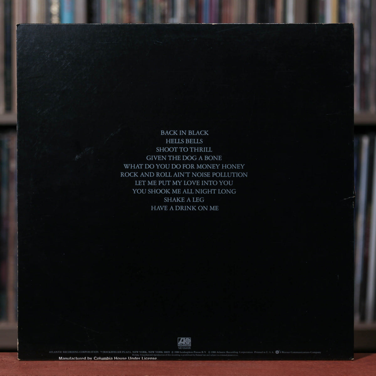 Ac Dc Back In Black 1980 Atlantic Vg Vg