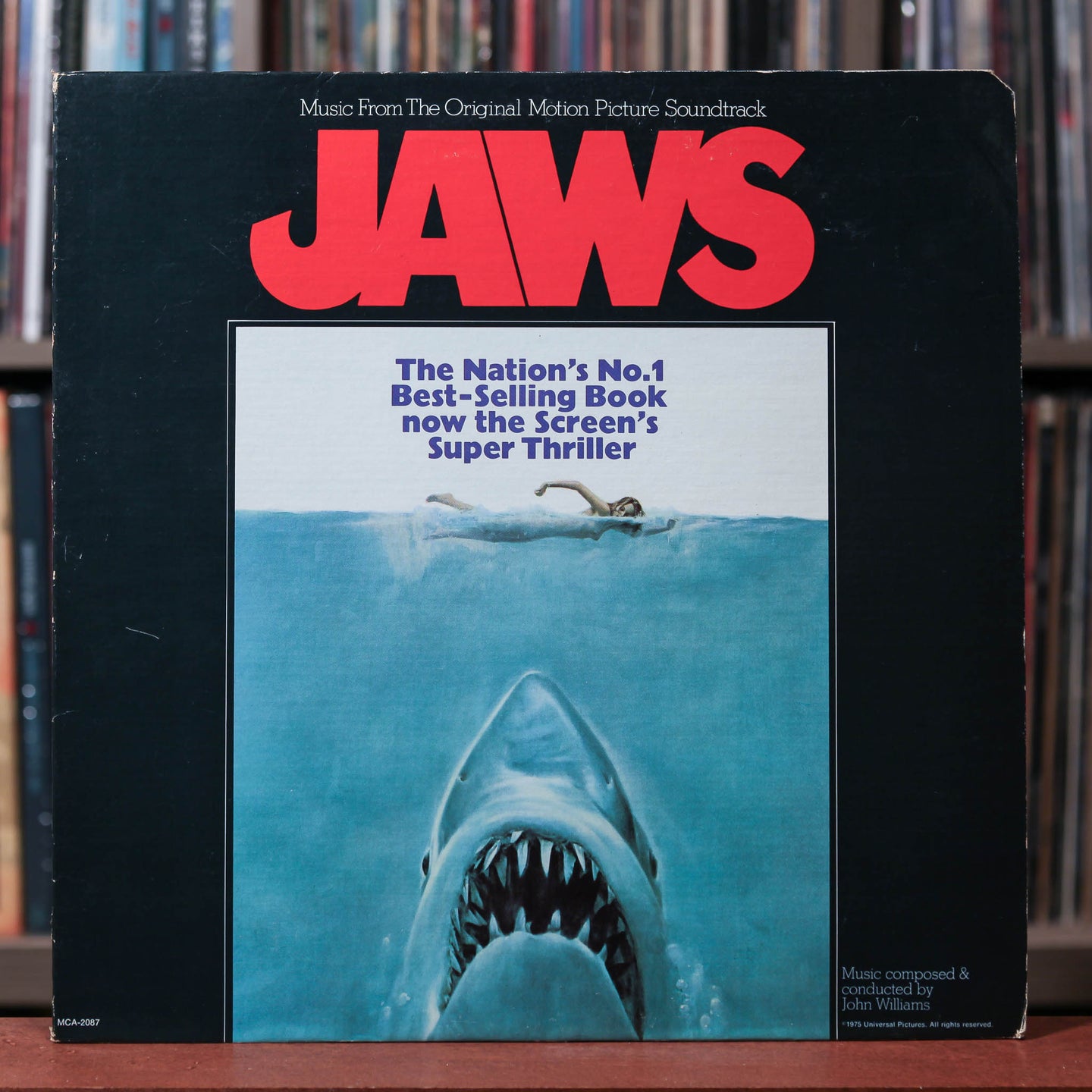 LP Ost, John Williams ジョーズ MCA7166 MCA /00260 JOHN WILLIAMS-JAWS O.S.T. MCA-7166 JAPAN ORIGINAL ISSUE 1LP