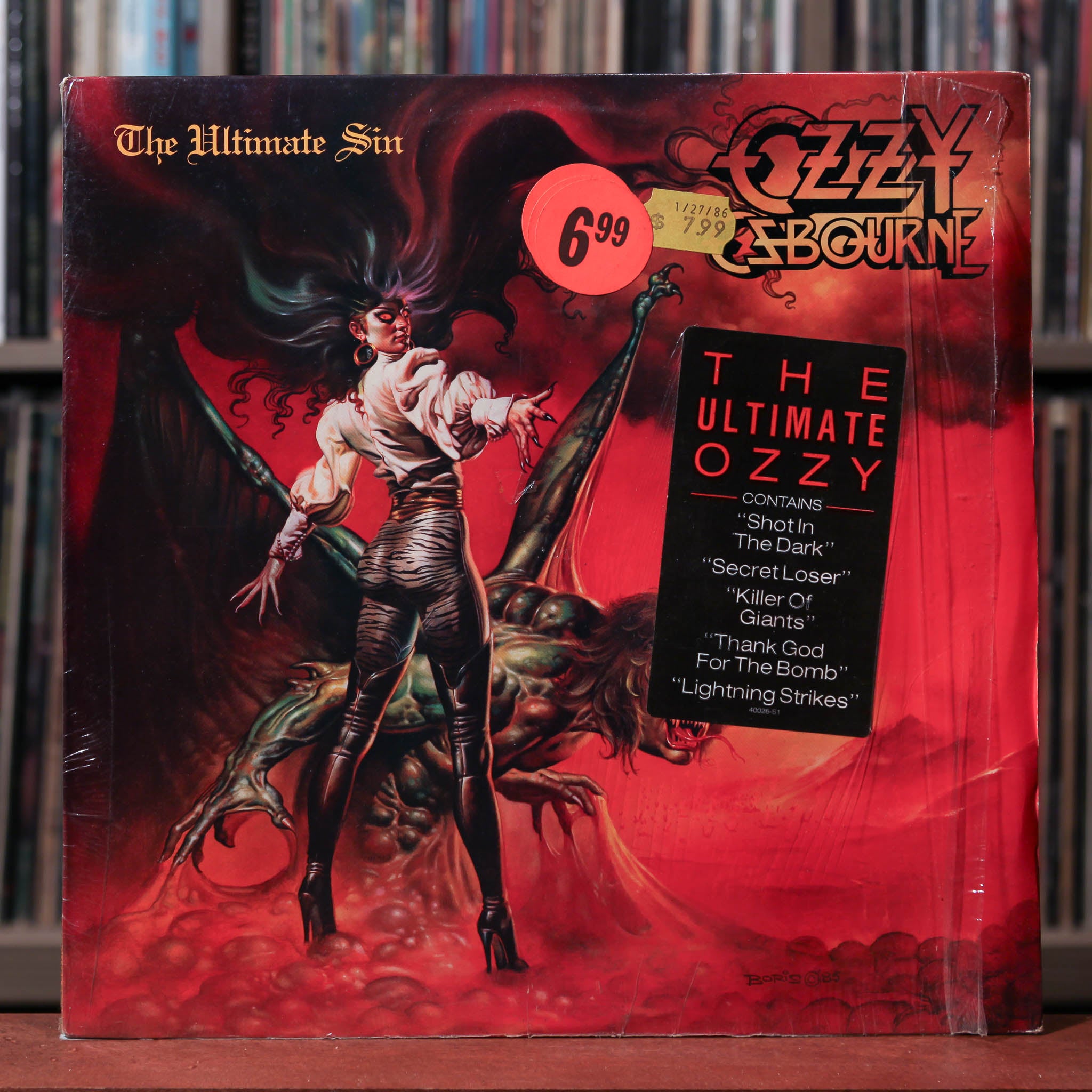 Ozzy Osbourne Ultimate Sin レコード 超美品 ステッカー付 OZZY