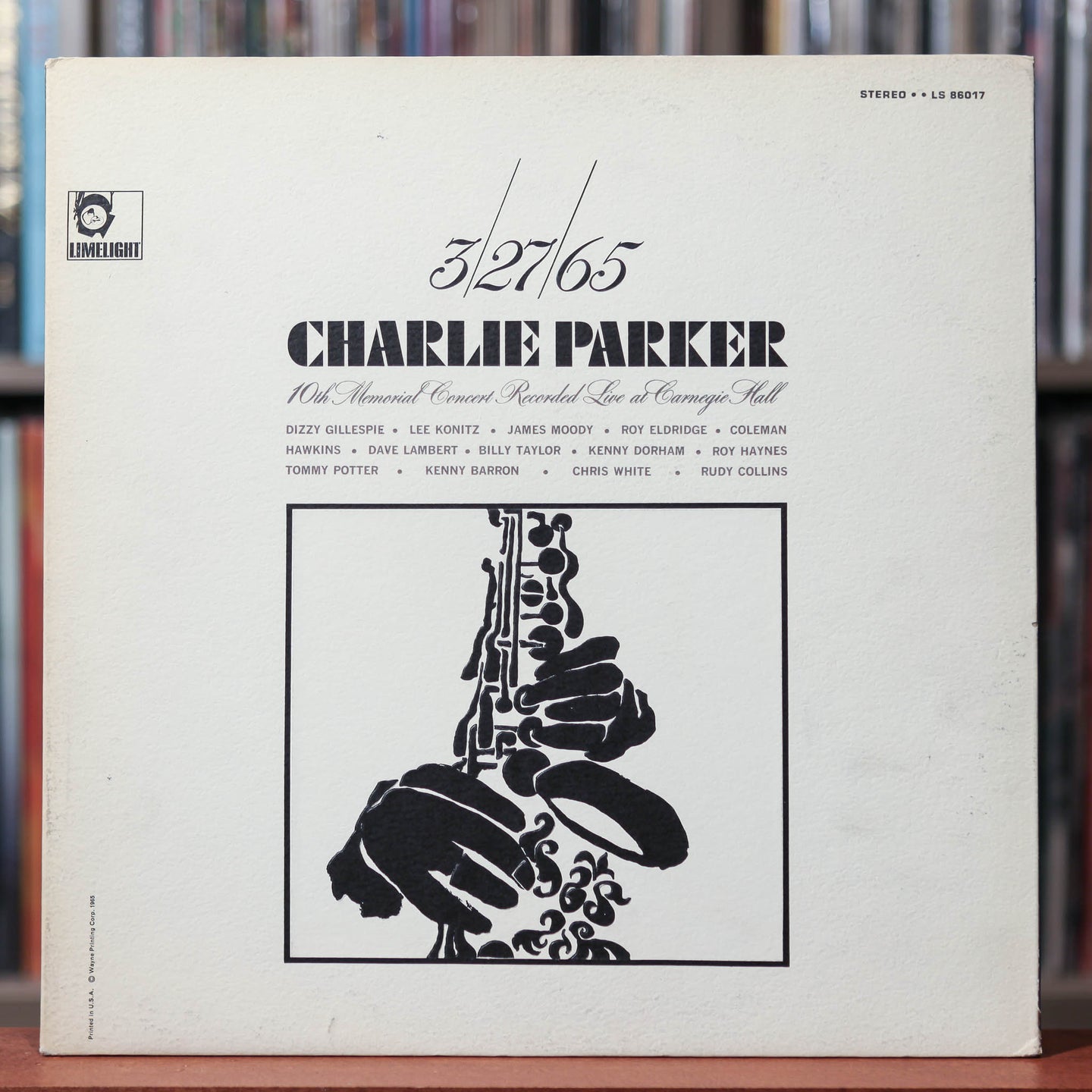 3/27/65 Charlie Parker 10th Memorial Concert - Various - 1965 Limelight, EX/VG+