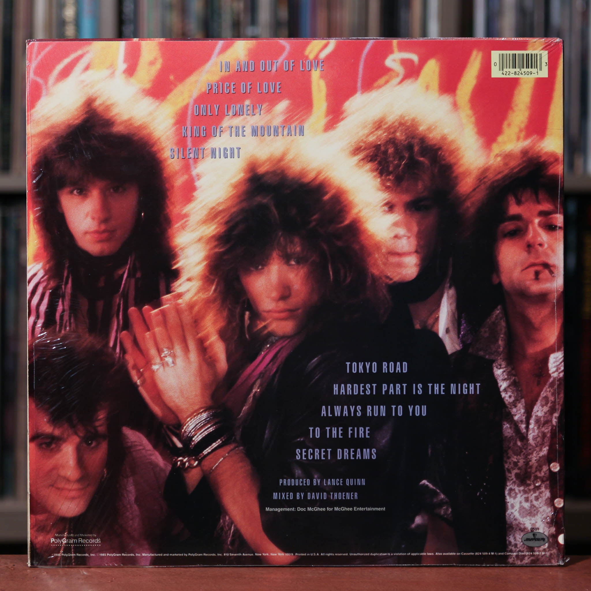 Bon Jovi - 7800° Fahrenheit - 1985 Polygram, EX/VG+ w/Shrink & Hype