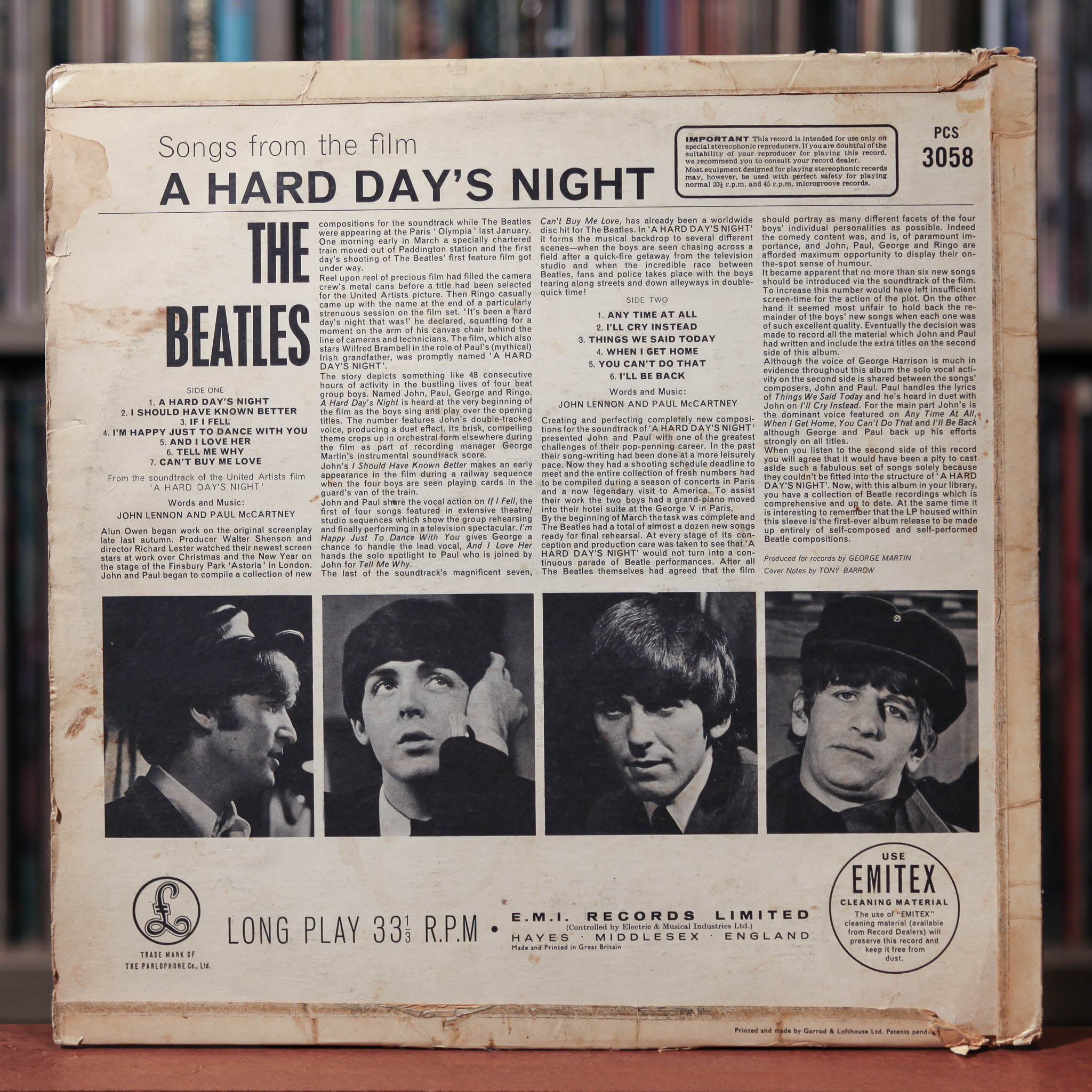 パネライ 希少 A - Beatles The Hard 1964 - Import Stereo UK - Night Day's 洋楽