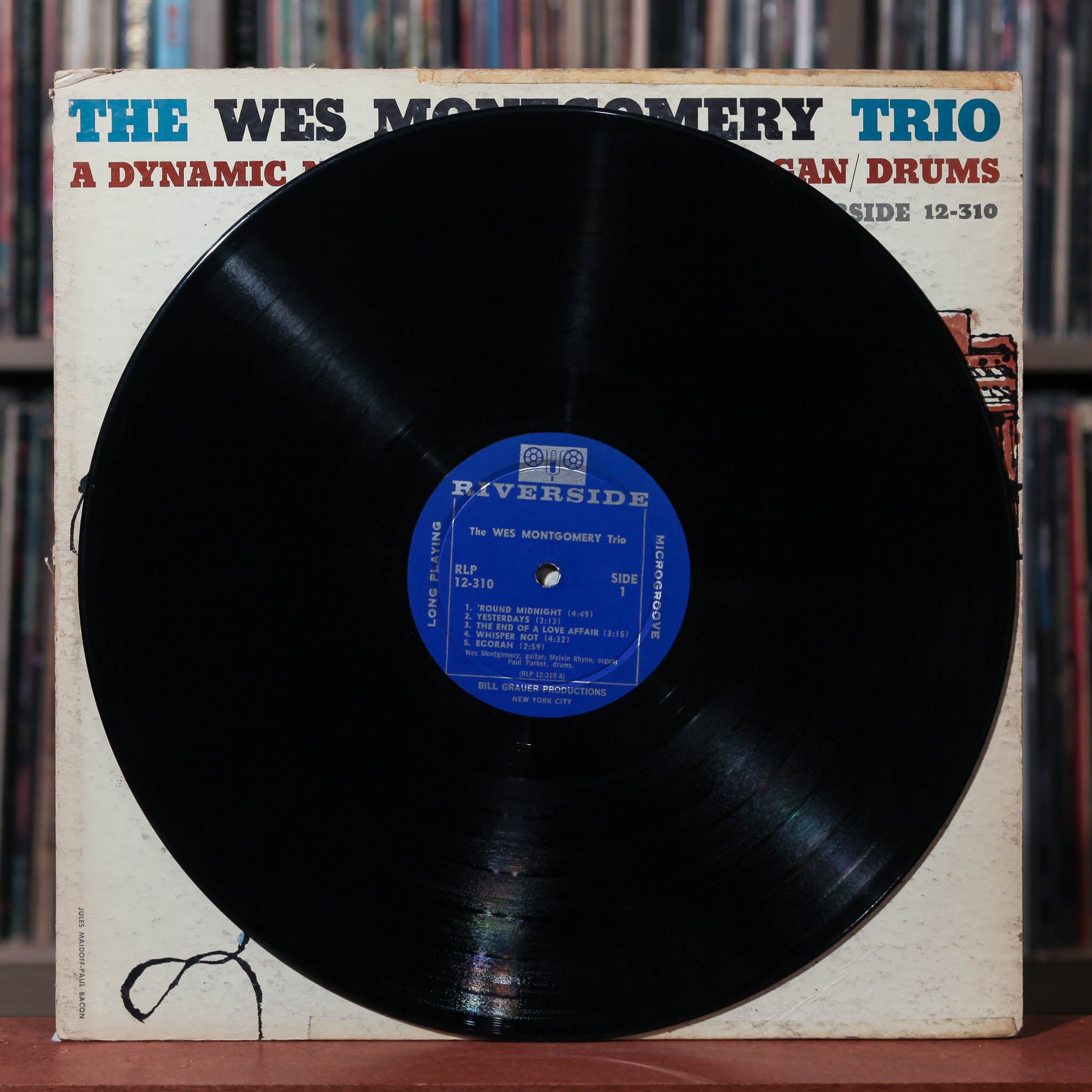 Wes Montgomery - The Wes Montgomery Trio - 1960 Riverside Records, G+/