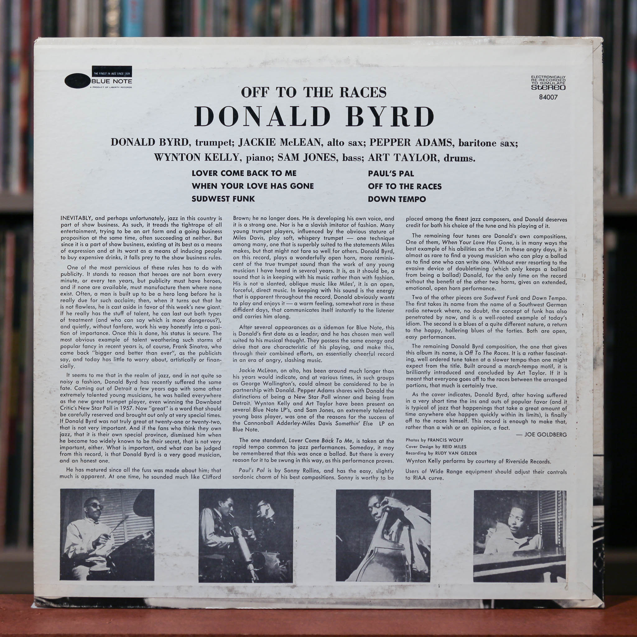 Donald Byrd - Off To The Races - 1970 Blue Note, VG/VG