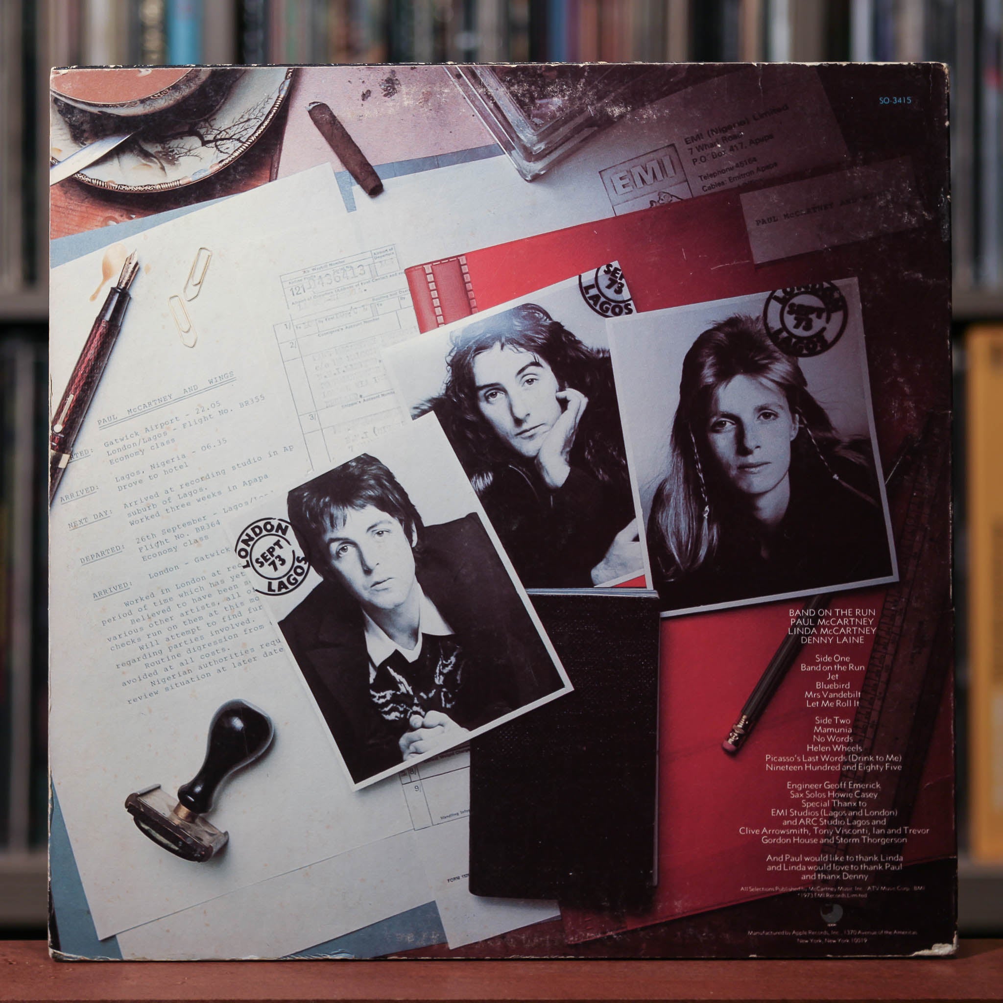 Wings - Band On The Run - 1973 EMI, VG/VG