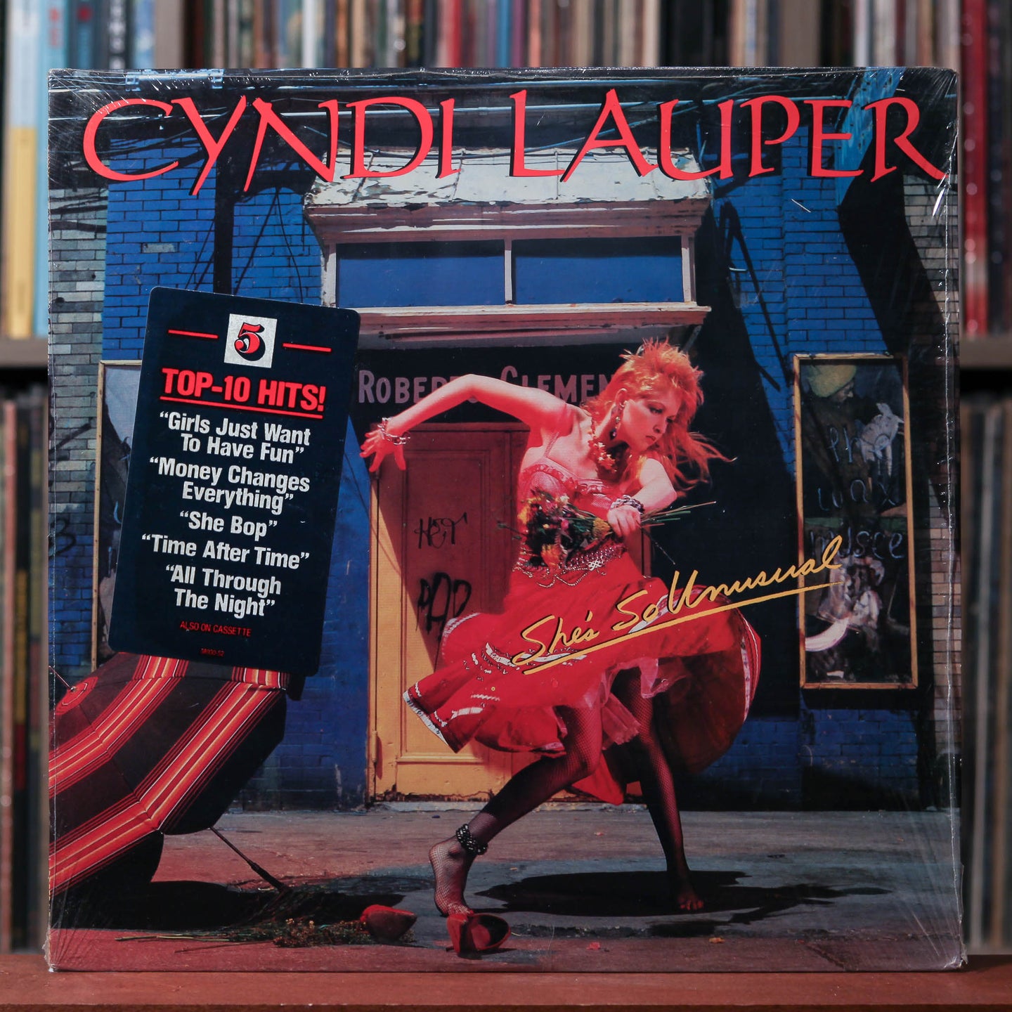 Cyndi Lauper - She's So Unusual - IN SHRINK W/ HYPE 1983 Portrait, VG+/NM