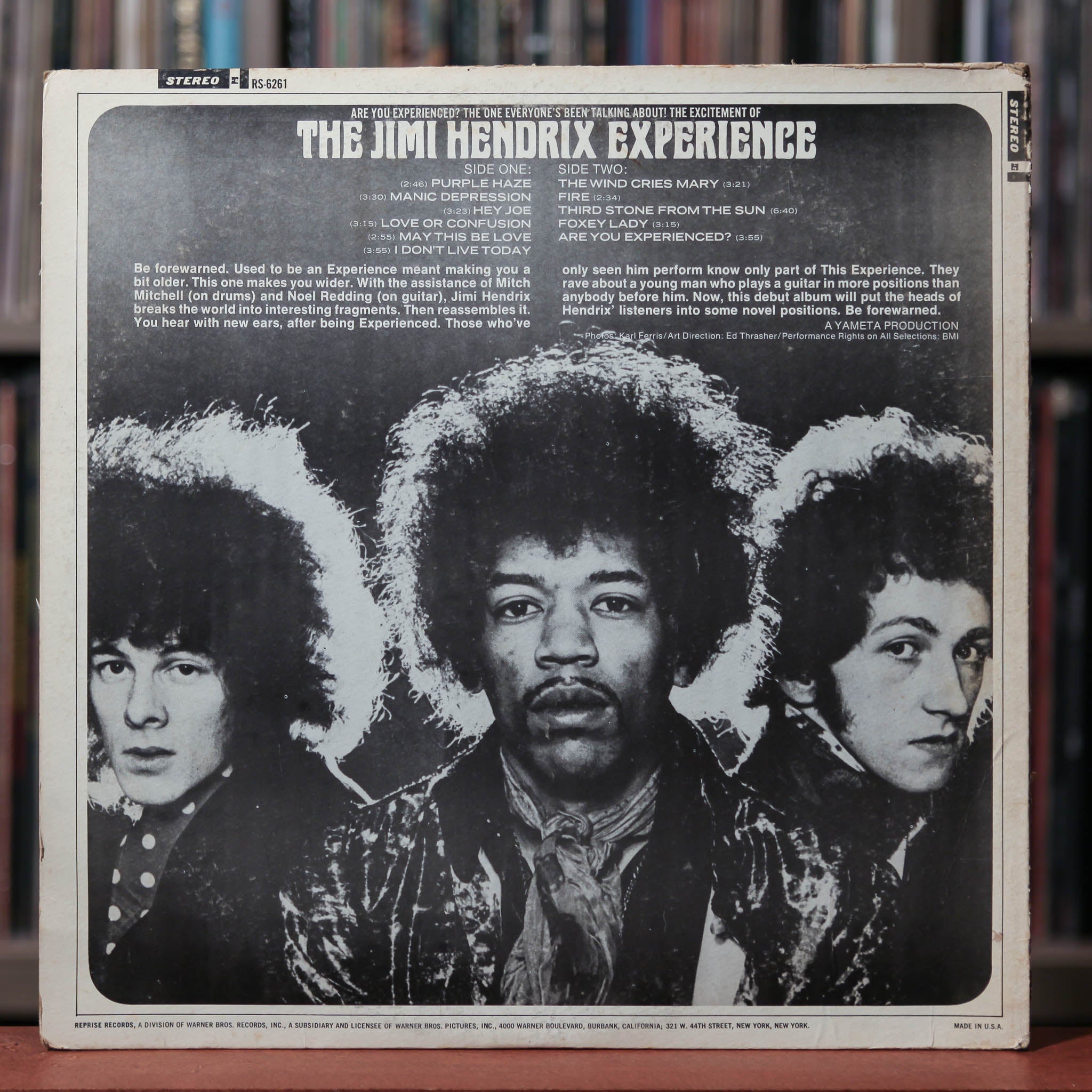 The Jimi Hendrix Experience - Are You Experienced?- 1967 Reprise, VG/V