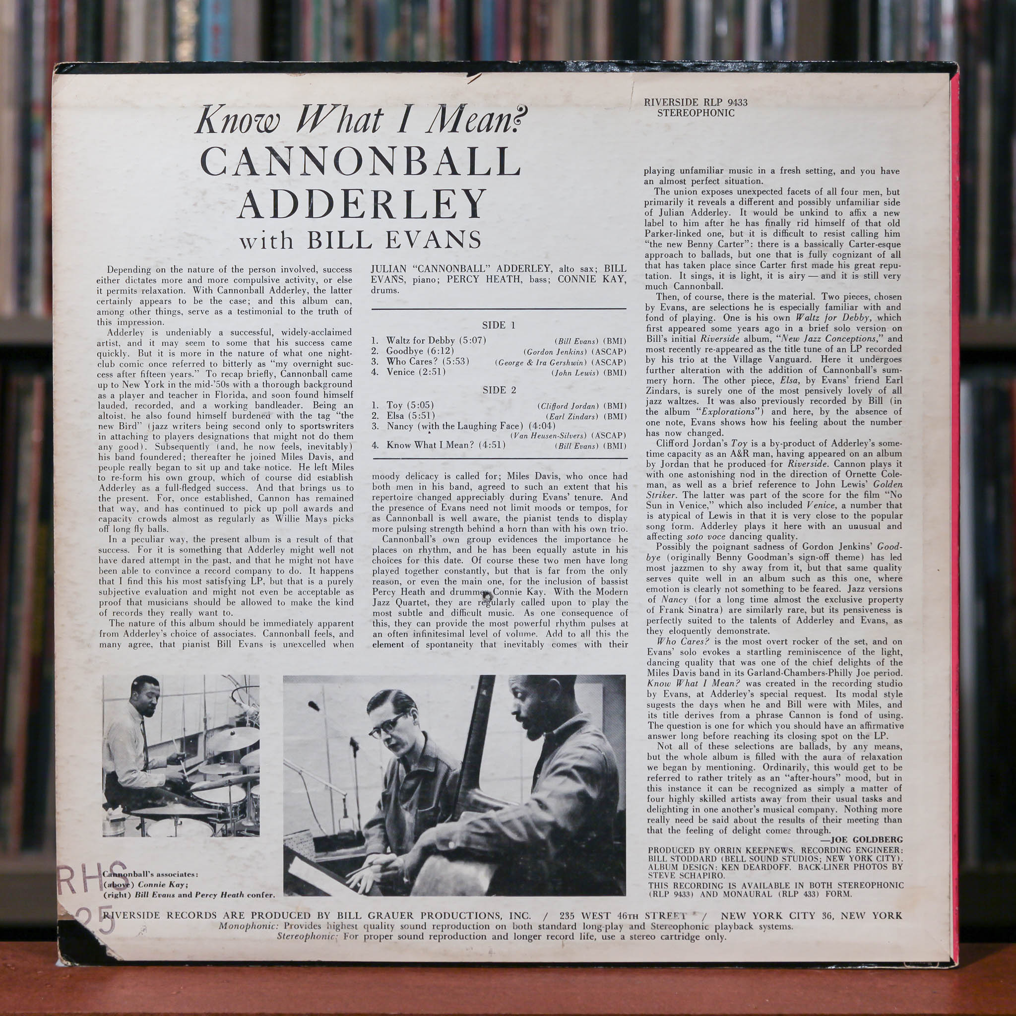 Cannonball Adderley - Know What I Mean? - 1962 Riverside Records, VG/V