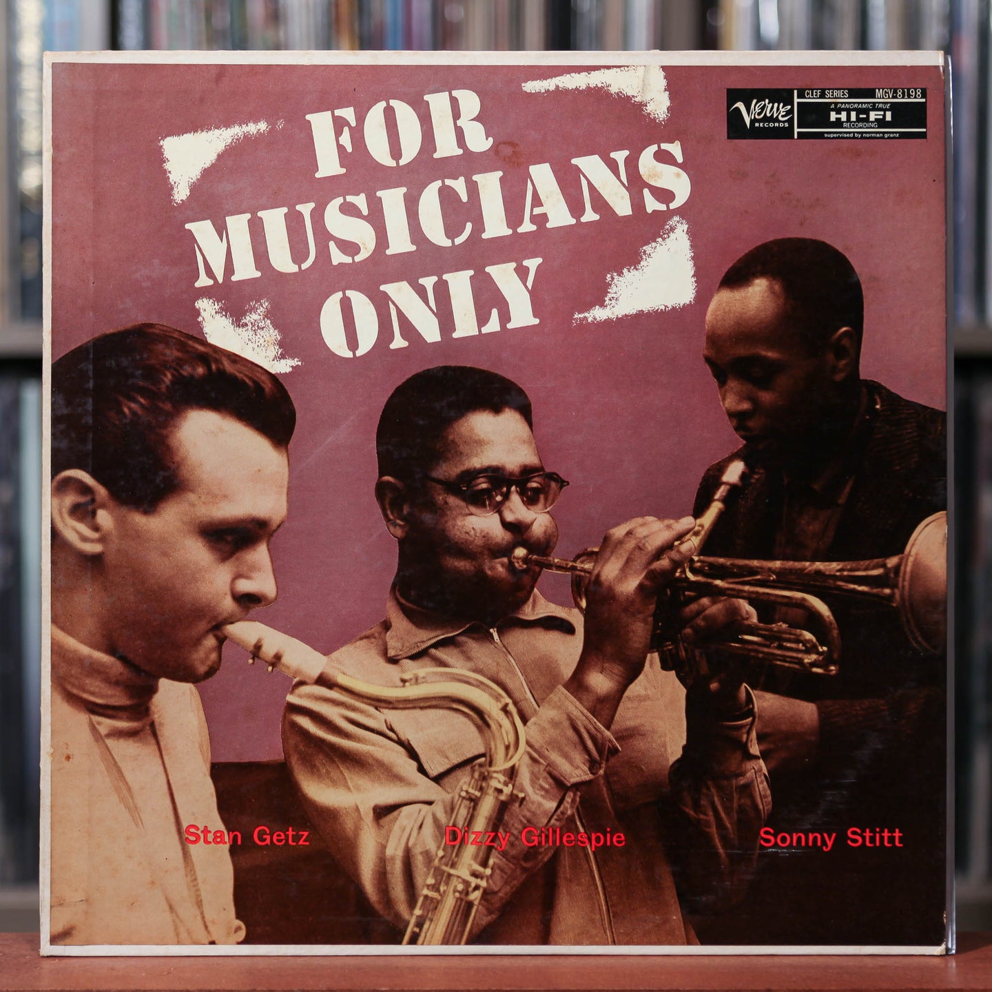 Stan Getz / Dizzy Gillespie / Sonny Stitt - For Musicians Only - 1957 Verve, VG/EX