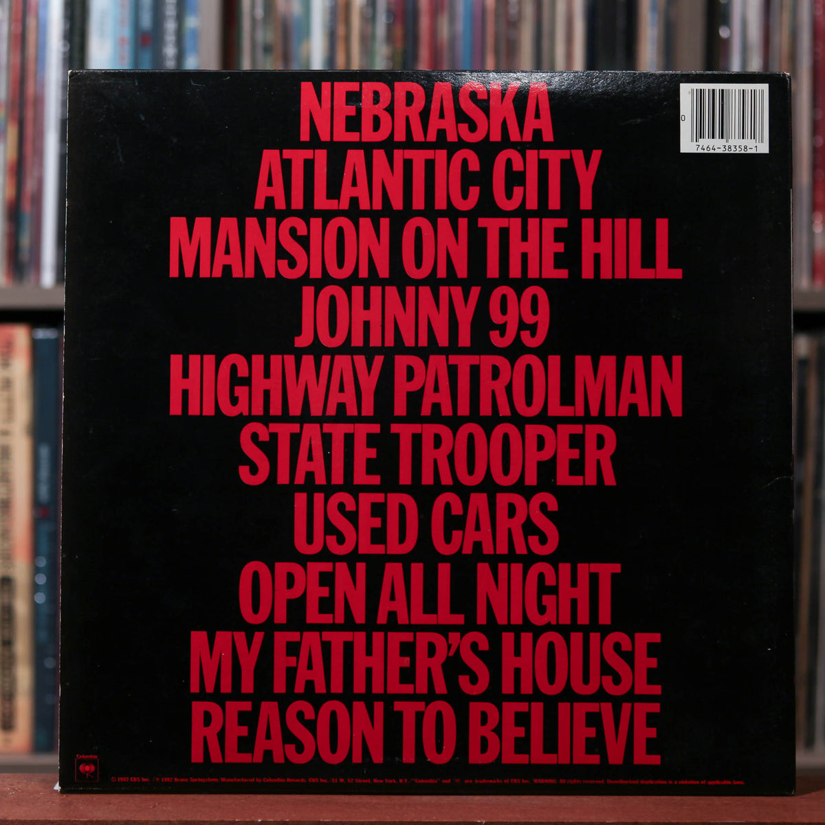 Bruce Springstein 1982 Bruce Springsteen - Nebraska - 1982 Columbia, EX/EX