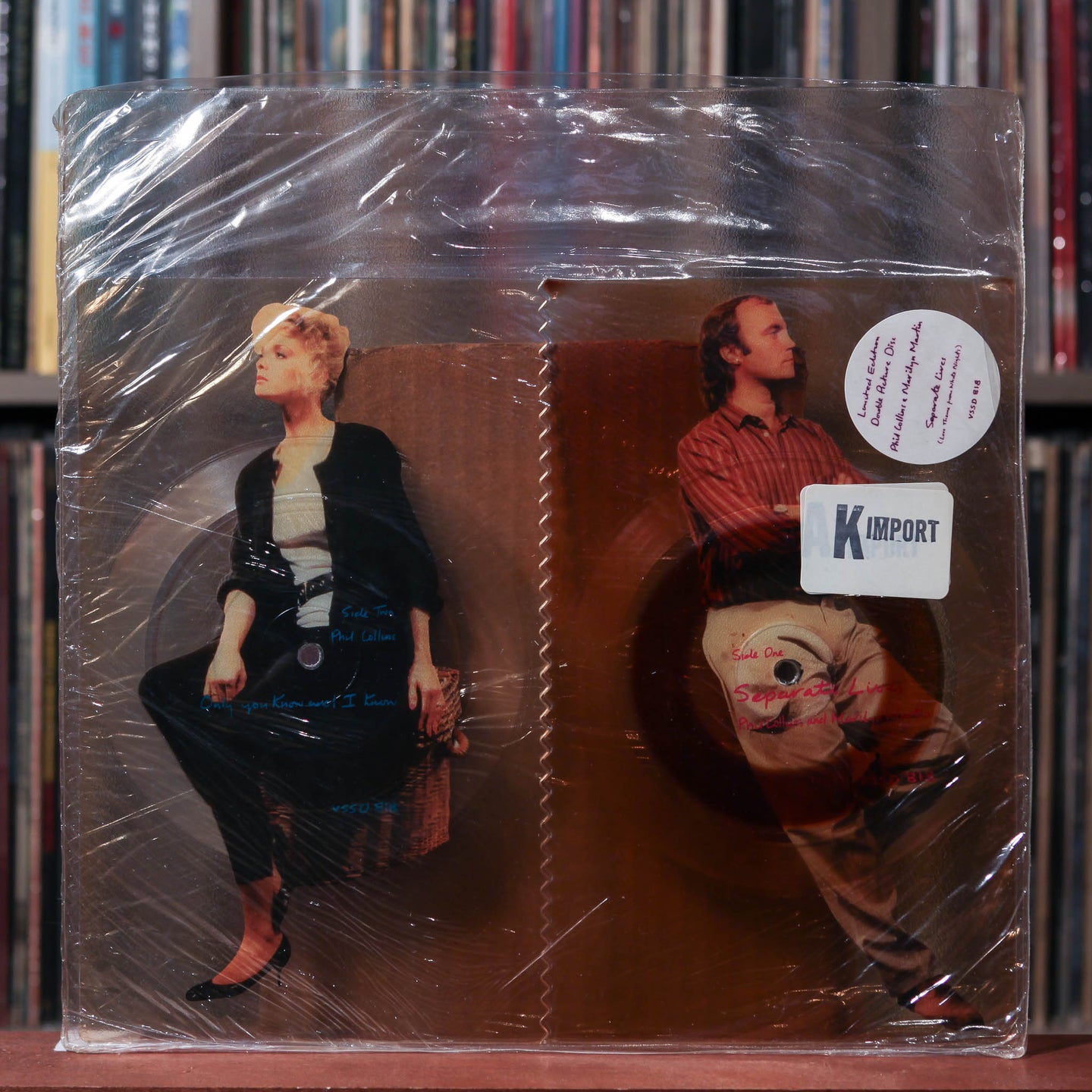 Phil Collins And Marilyn Martin - Separate Lives - 2X UK SHAPED PICTURE DISC 1985 Virgin SEALED