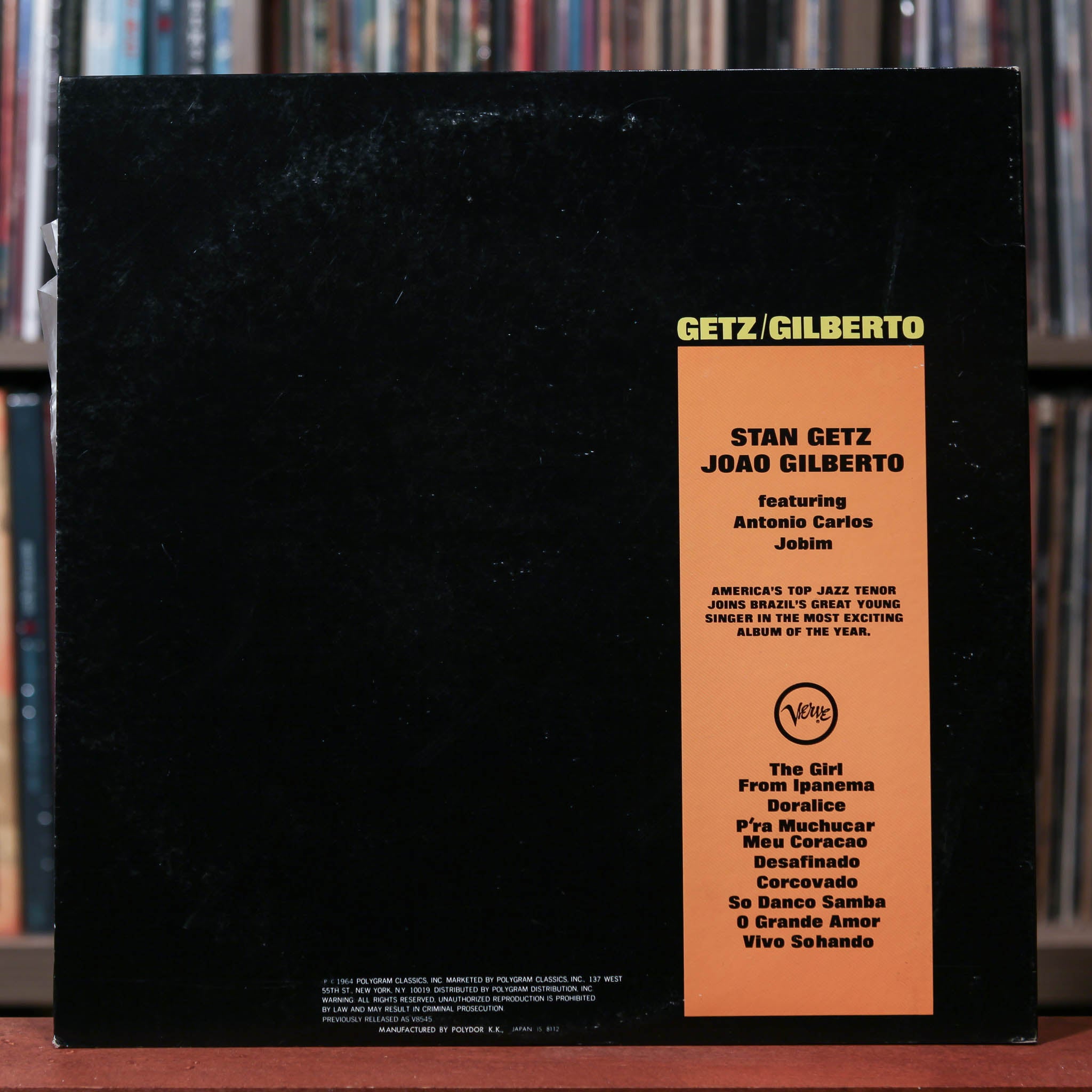 Stan Getz - Getz / Gilberto - Japan Import - 1982 Verve Records, VG+/V