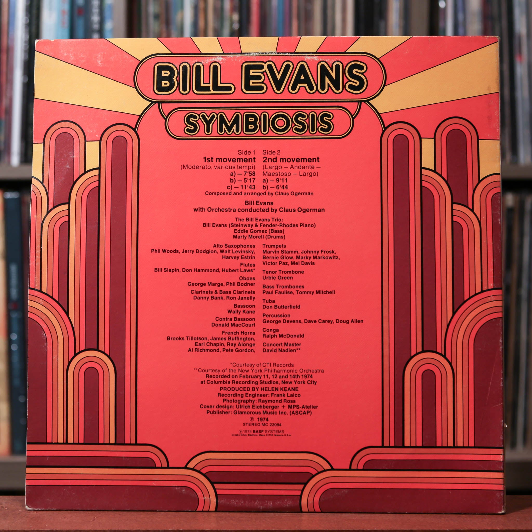 Bill Evans - Symbiosis - PROMO - 1974 MPS Records, VG+/VG+