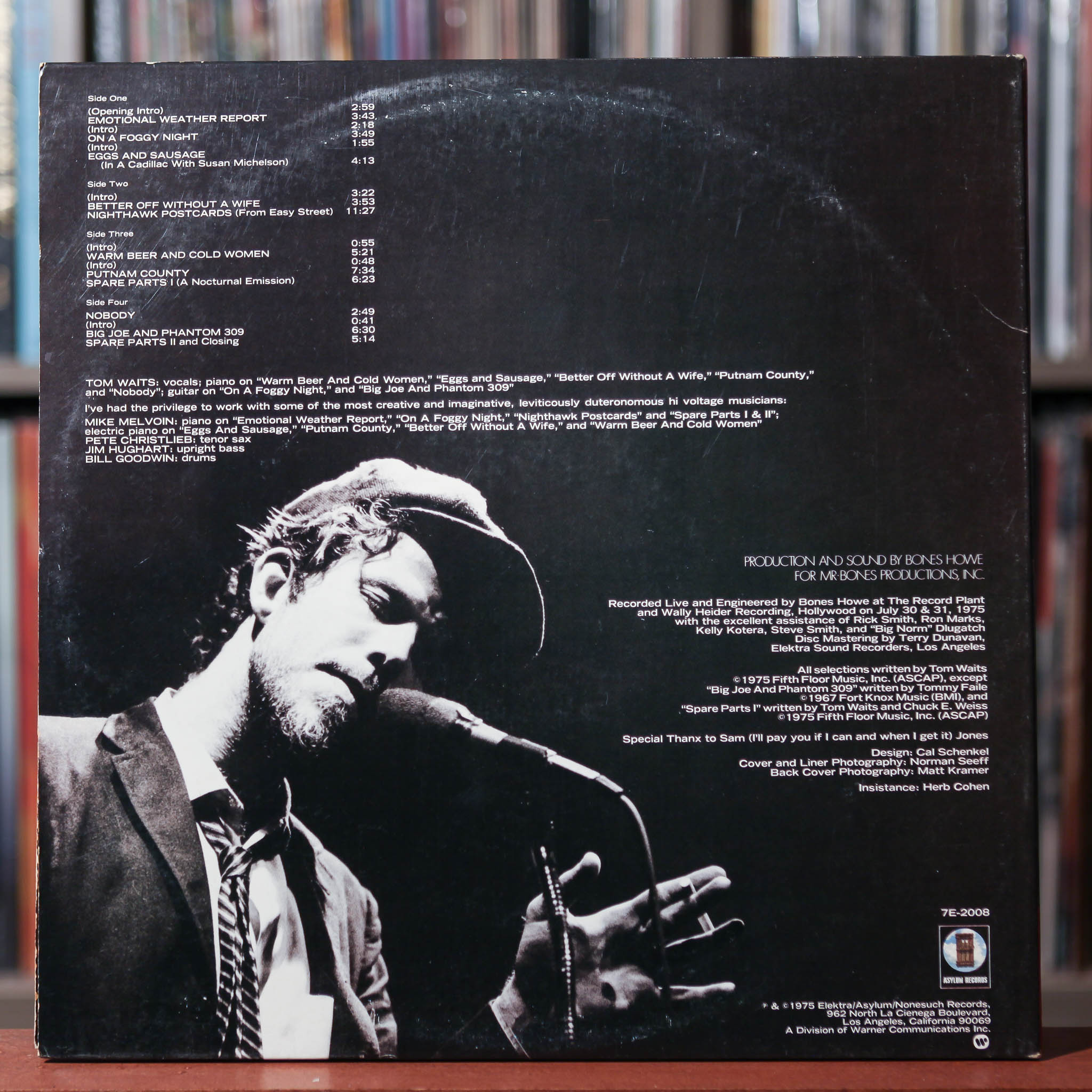 Tom Waits - Nighthawks At The Diner - 2LP - 1975 Asylum, VG/VG+