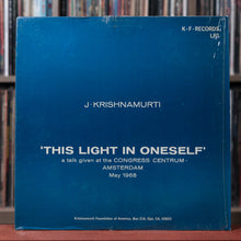 Load image into Gallery viewer, J. Krishnamurti - 3 LP Bundle -  Thought Breeds Fear, Mind In Meditation, This Light In Oneself
