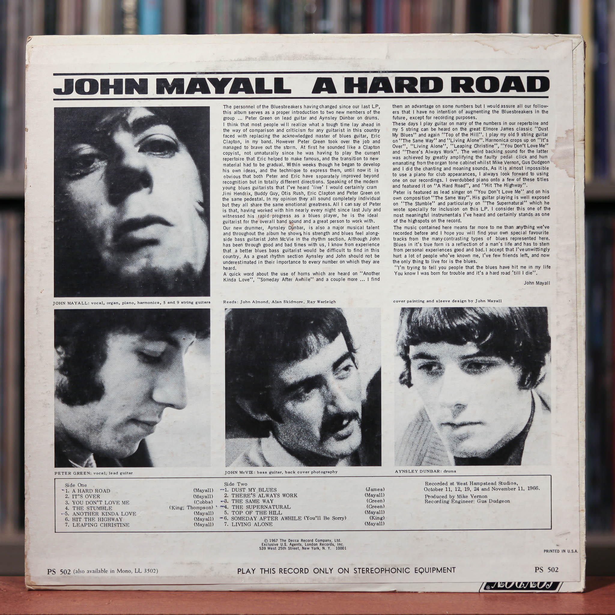 洋楽 JOHN MAYALL & BLUESBREAKERS a hard road A Hard Road by John Mayall and the Bluesbreakers (1990