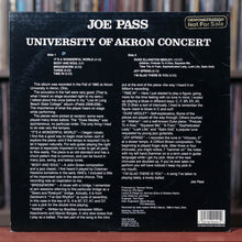Load image into Gallery viewer, Joe Pass - University Of Akron Concert - 1987 Pablo, VG+/EX
