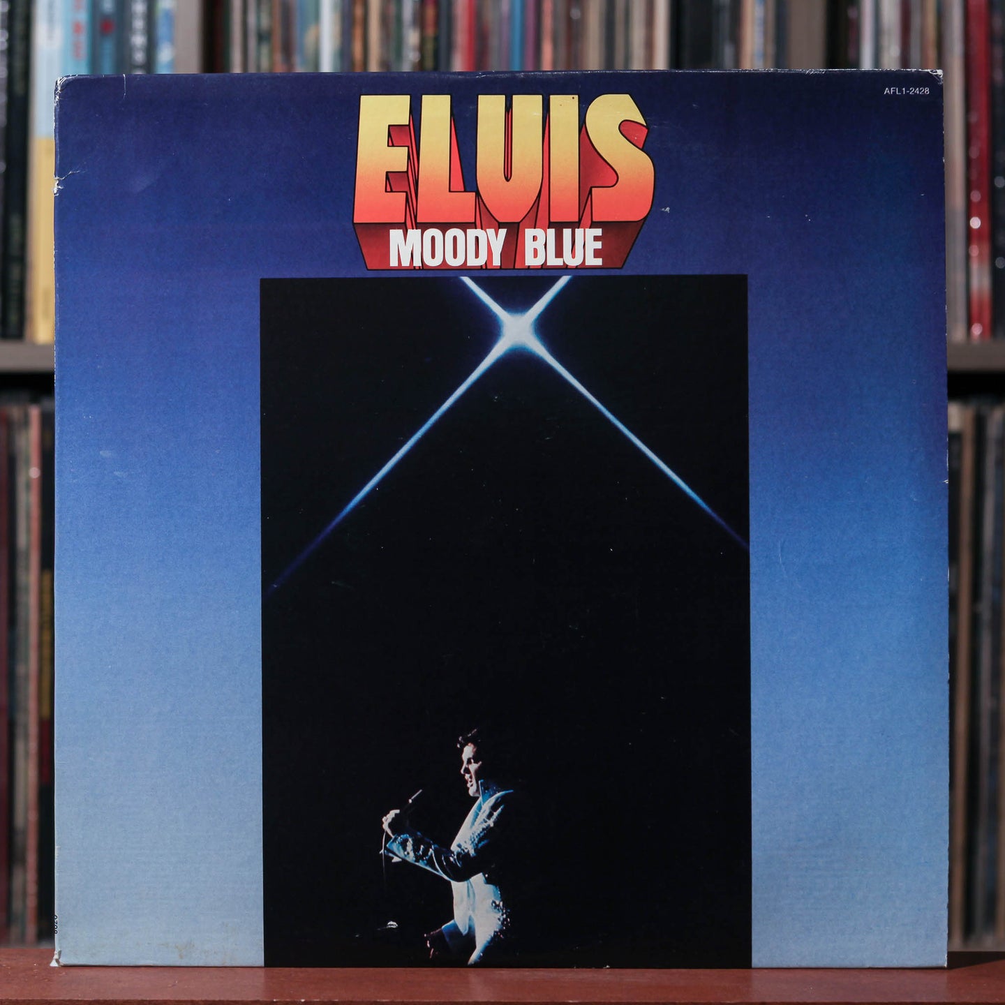 Elvis Presley - Moody Blue - BLUE VINYL - 1977 RCA, VG/VG+