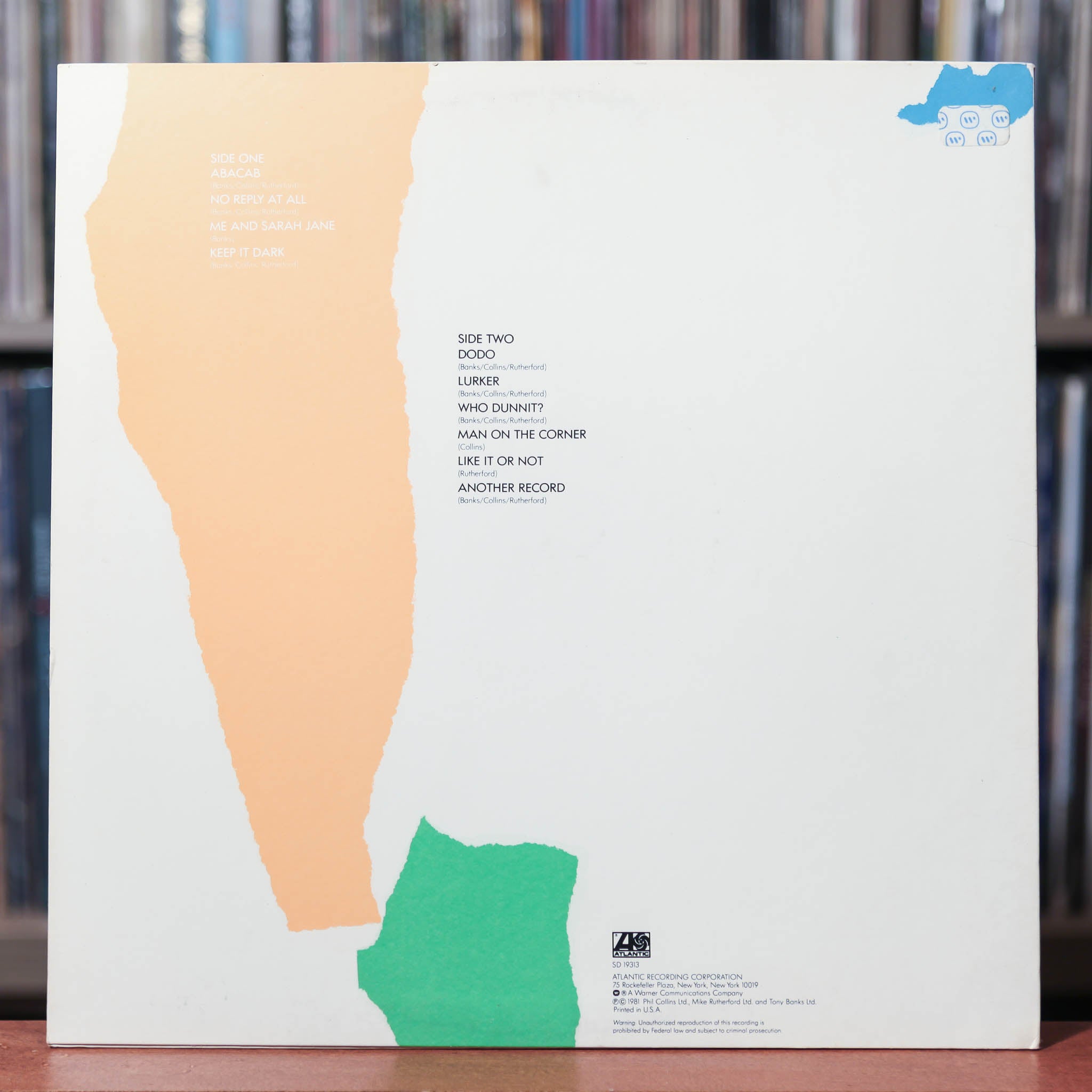Genesis - Abacab - 1981 Atlantic, EX/VG+