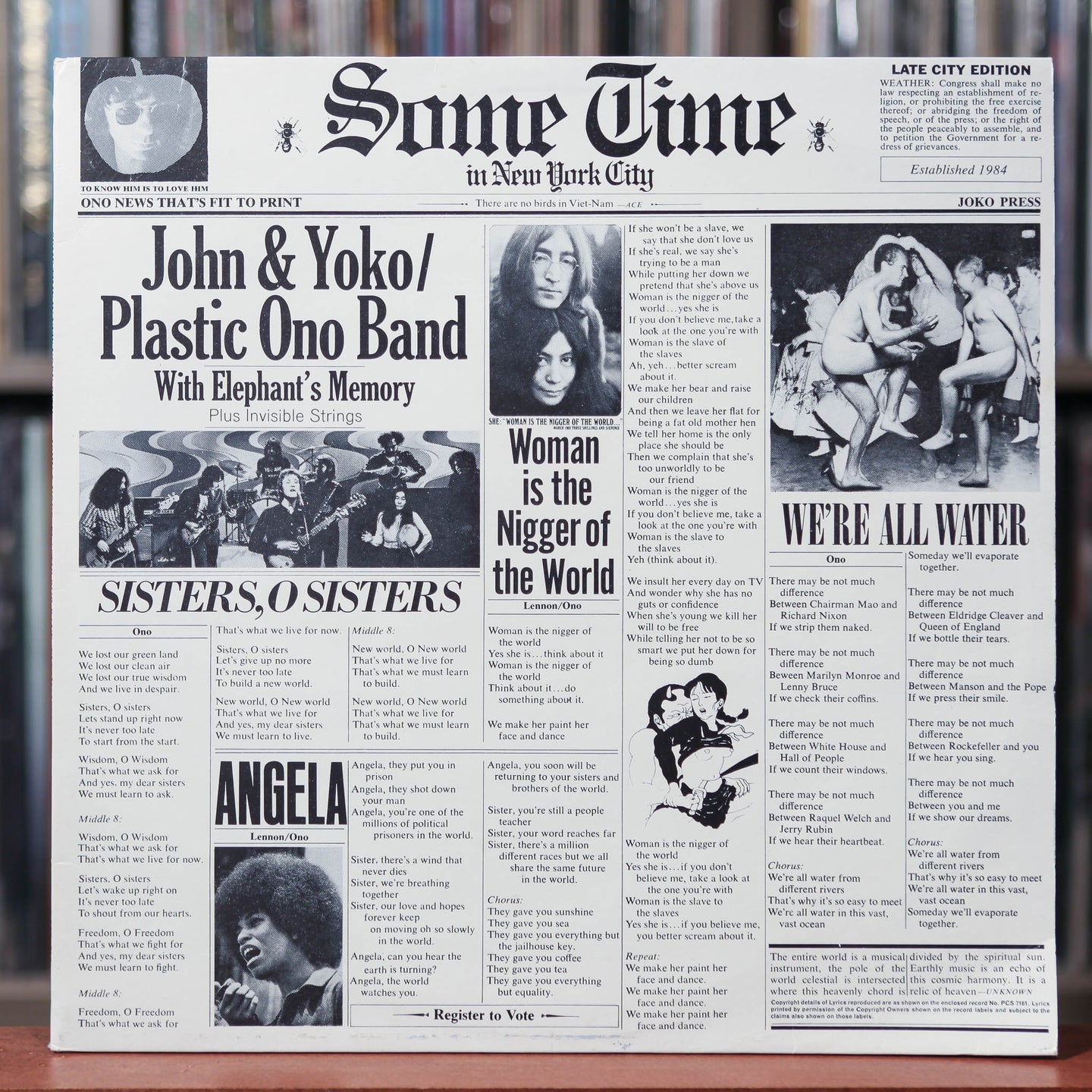 The Plastic Ono Band -  Some Time In New York City - 1972 Apple, VG+/EX