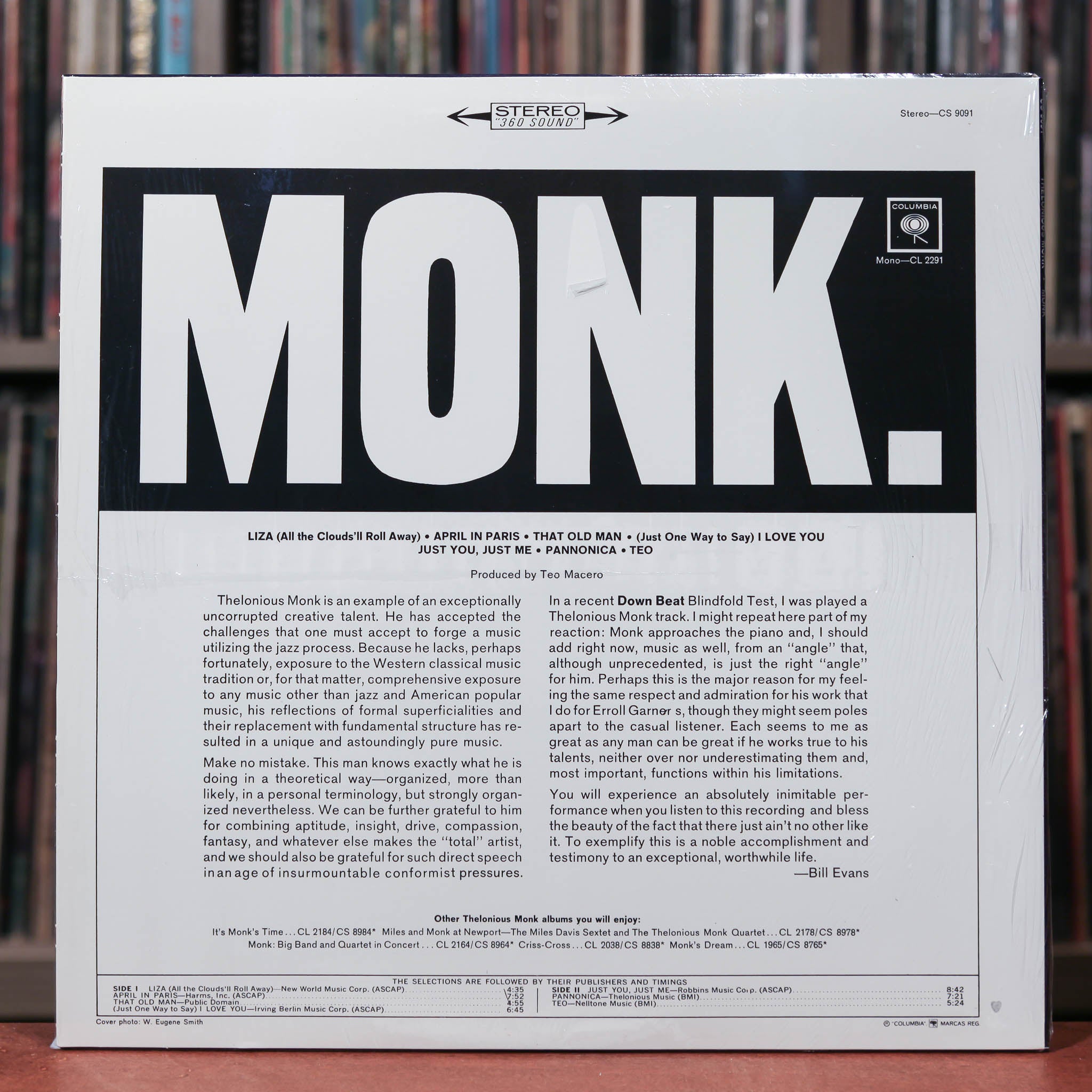 Thelonious Monk - Monk. - Columbia, EX/VG+