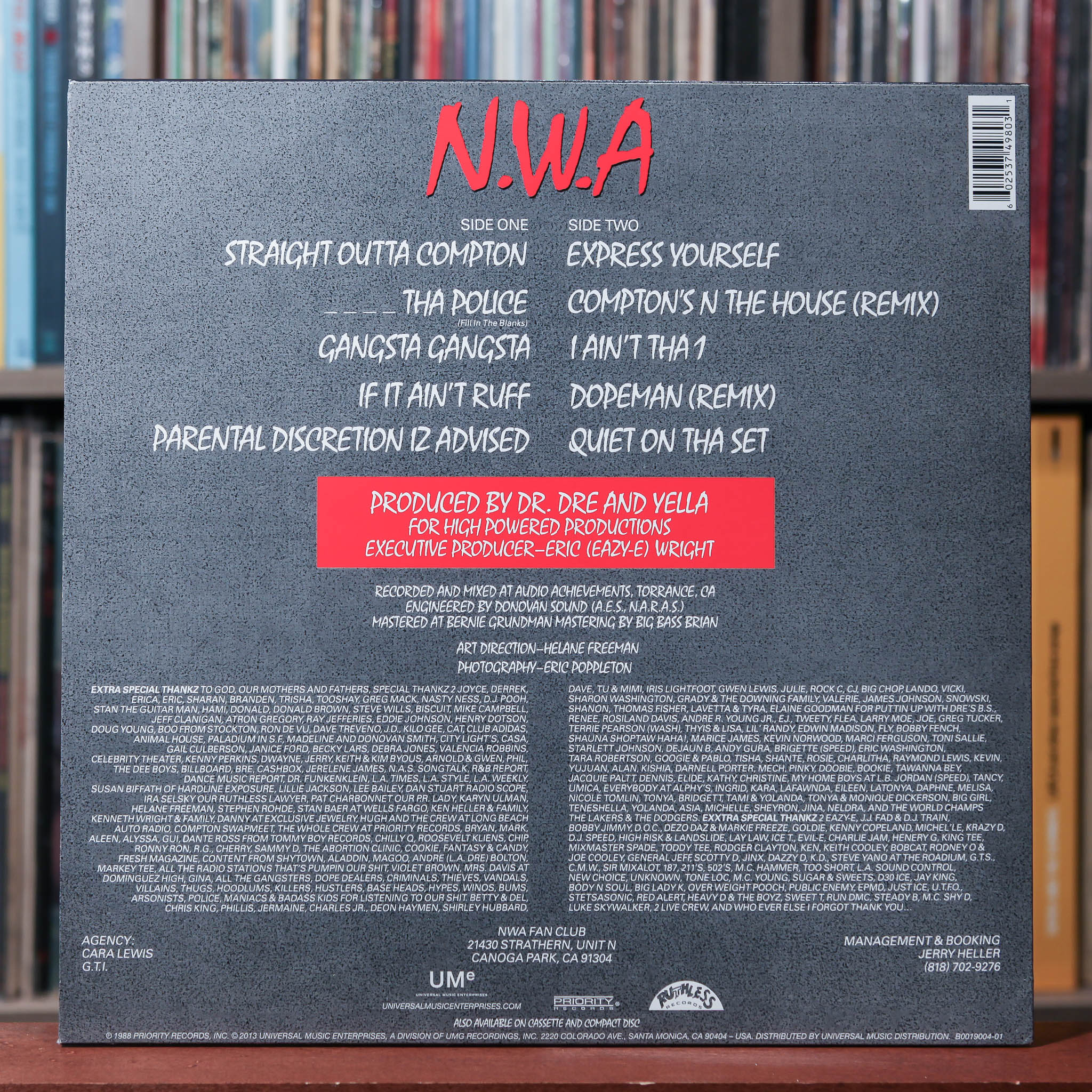 N.W.A. - Straight Outta Compton - 2013 UMe, VG+/VG+