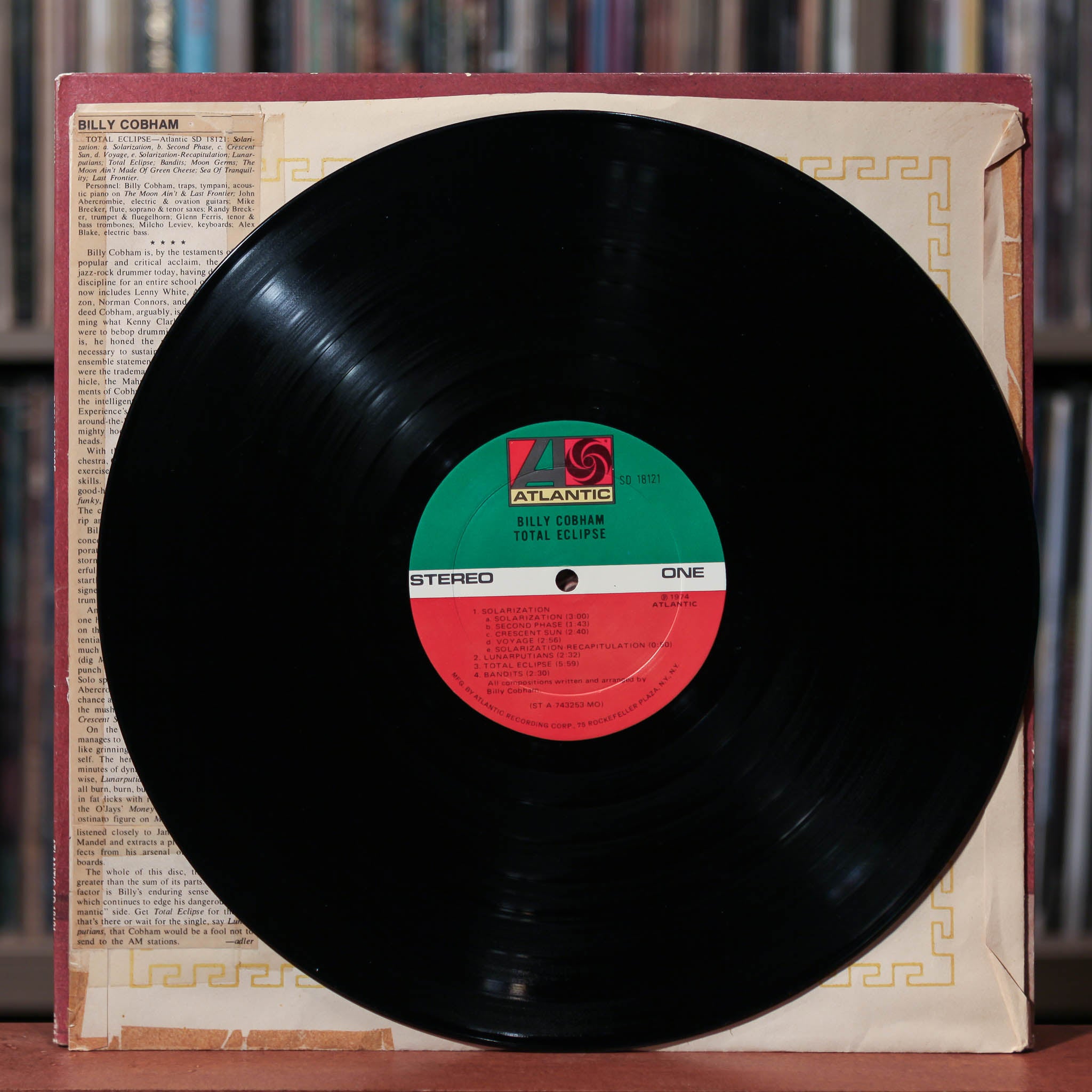 Billy Cobham - Total Eclipse - 1974 Atlantic, VG+/VG