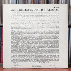 Dizzy Gillespie - World Statesman - 1956 Norgran Records, VG+/VG+