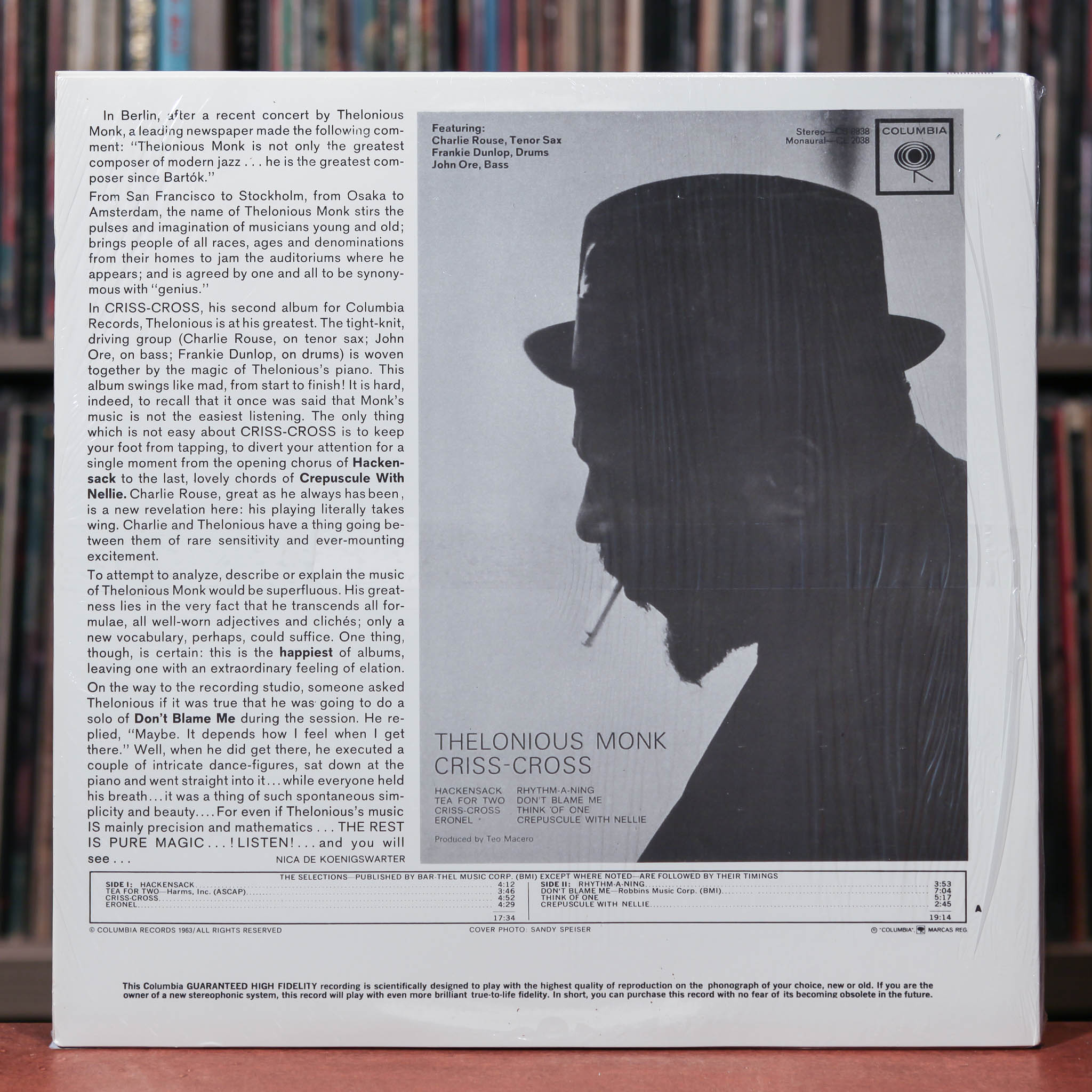 Thelonious Monk - Criss-Cross - Columbia, SEALED