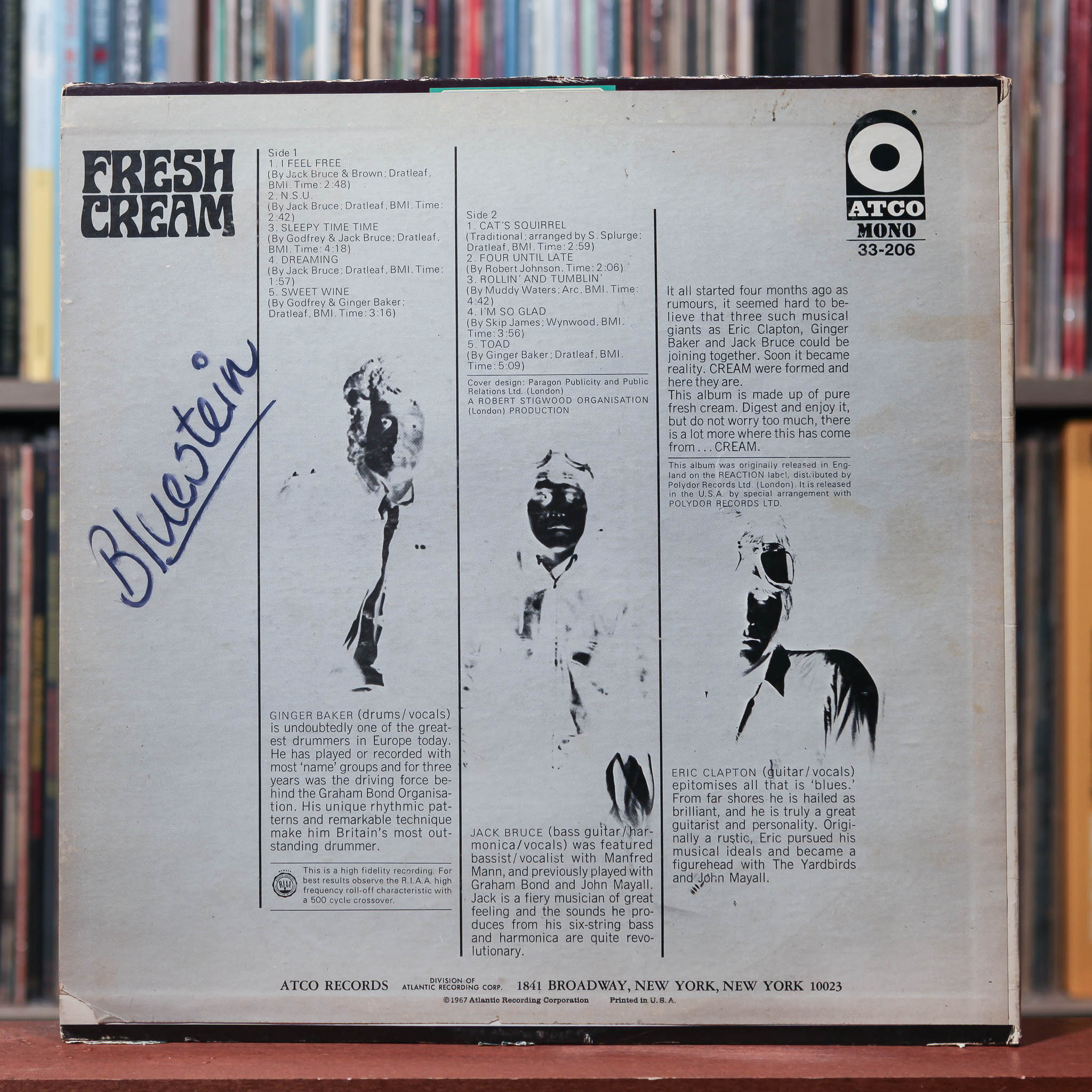 Cream- Fresh Cream - MONO 1967 ATCO Records Cream- Fresh Cream - MONO 1967 ATCO Records
