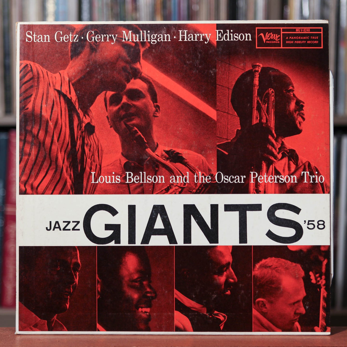 Stan Getz · Gerry Mulligan · Harry Edison, Louis Bellson And The Oscar Peterson Trio - Jazz Giants '58 - 1958 Verve, VG/VG+