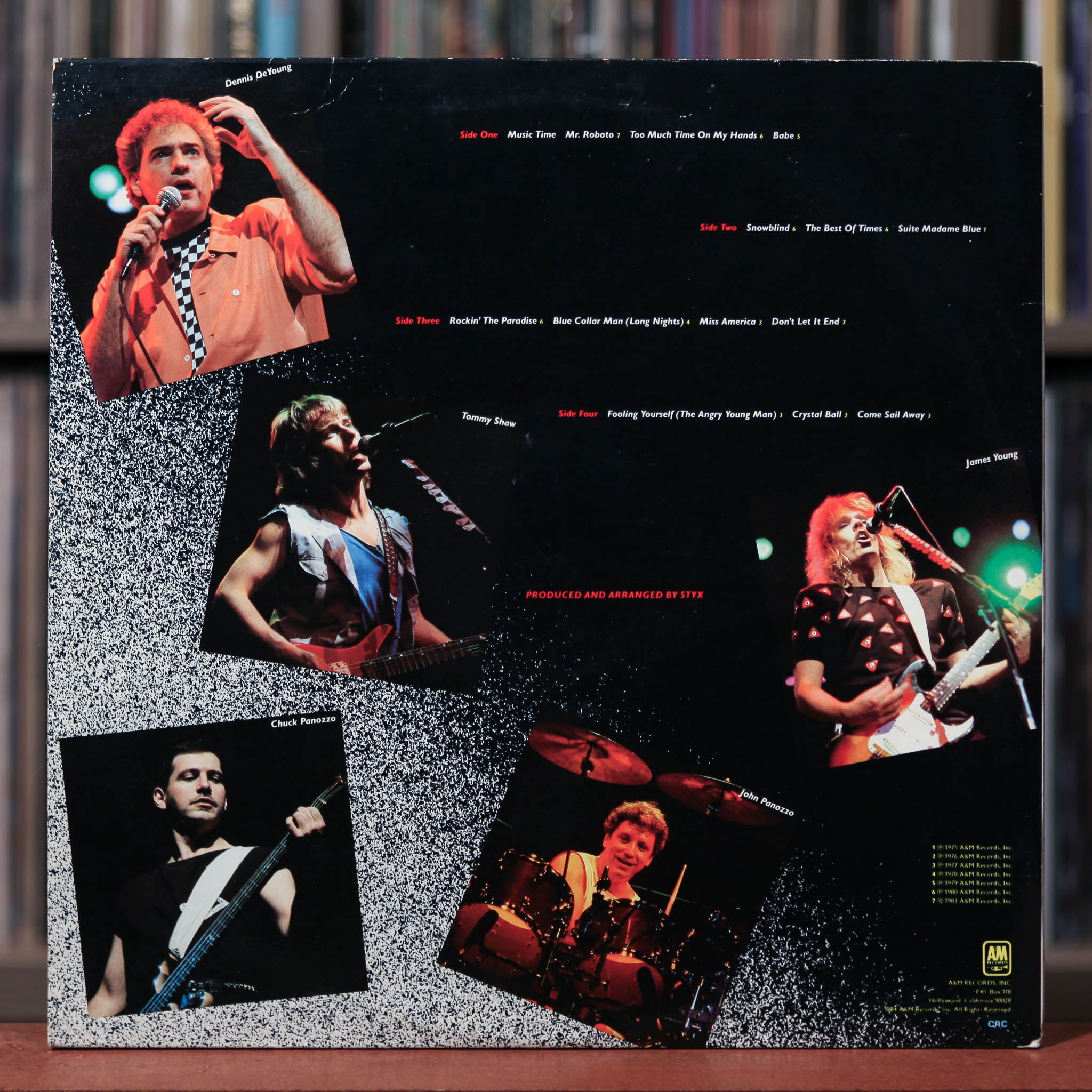 Styx - Caught In The Act Live - 2LP - 1984 A&M, EX/VG+