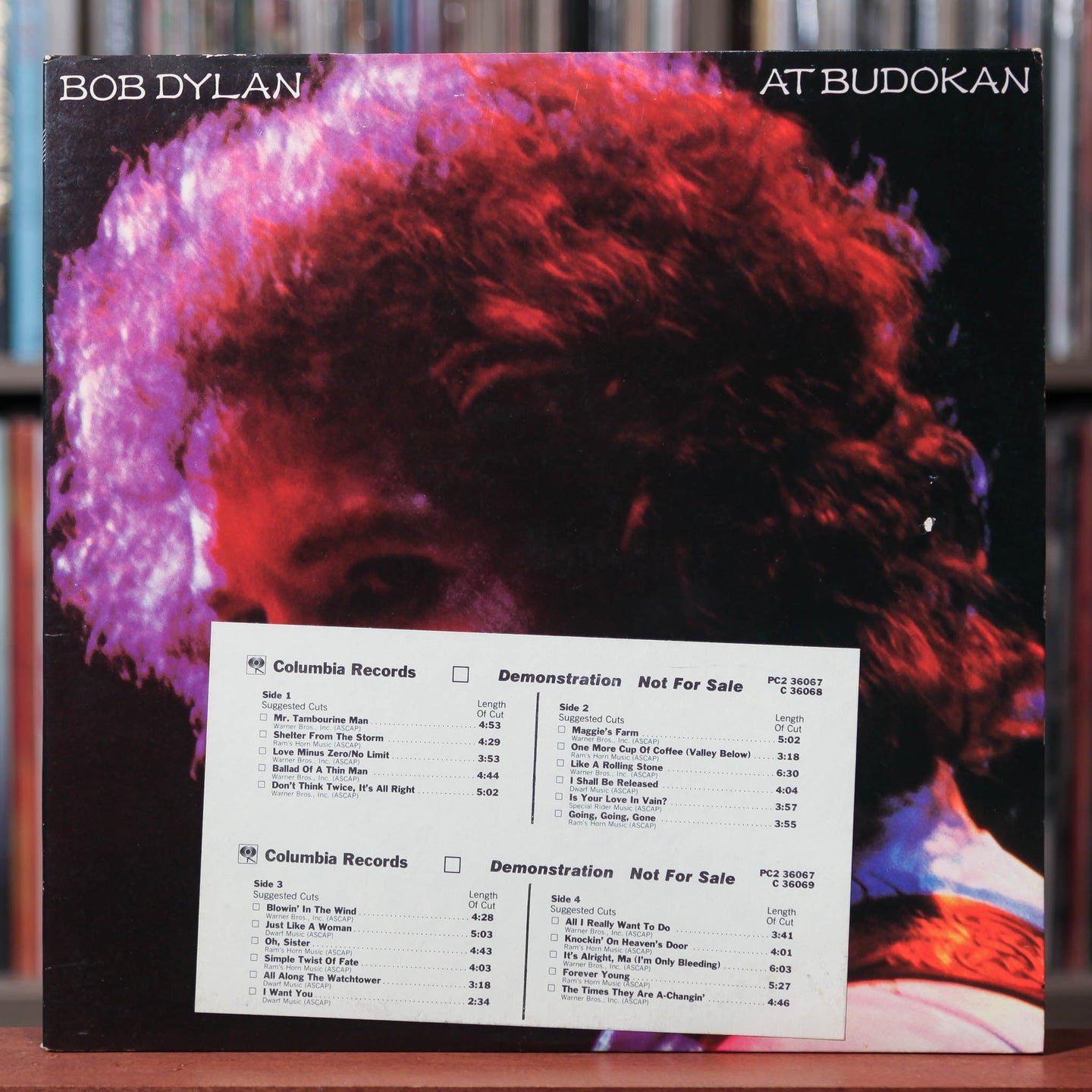 Bob Dylan - Bob Dylan At Budokan - 2LP - Rare White Label PROMO - 1979 Columbia, EX/VG+