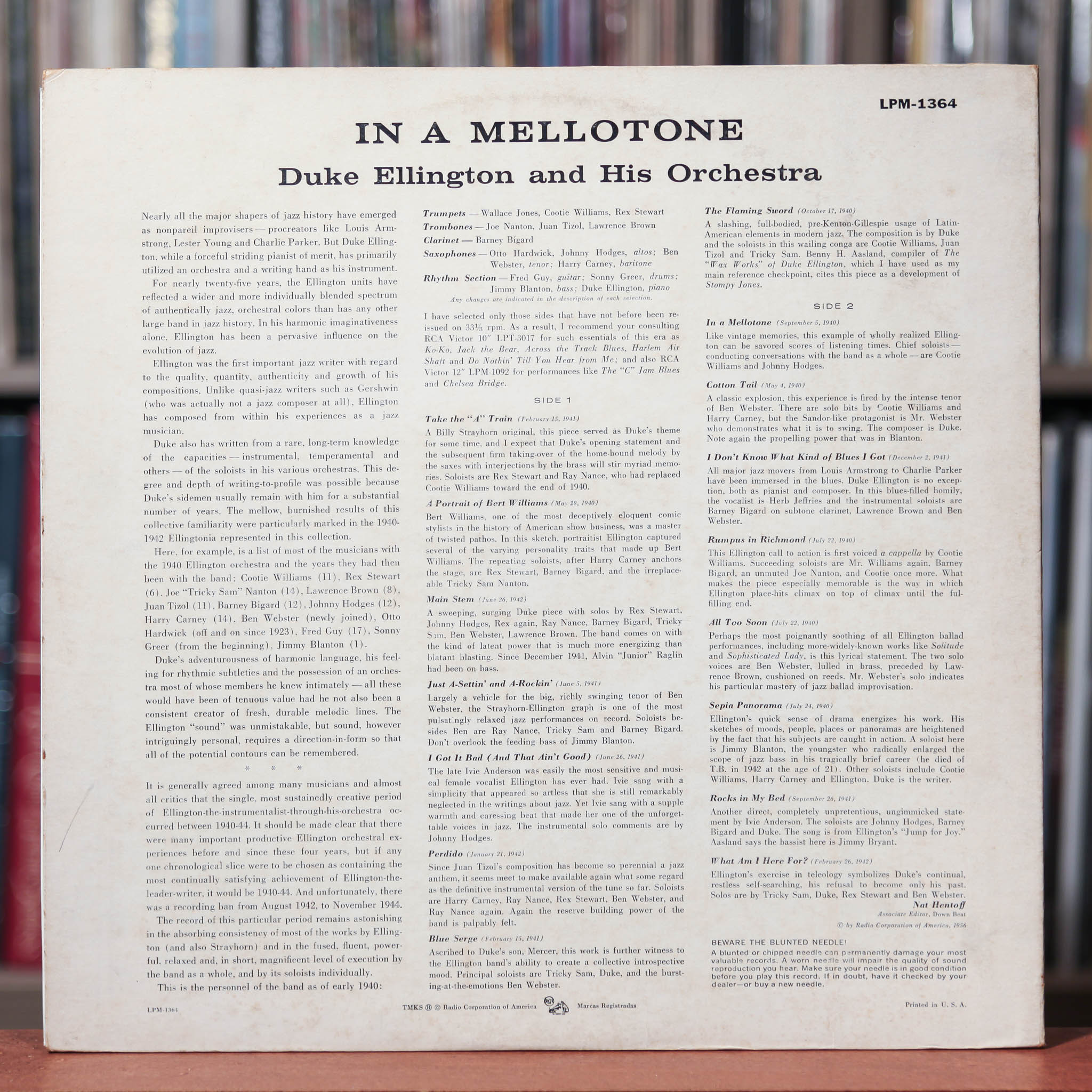 Duke Ellington - In A Mellotone - 1956 RCA Victor, VG+/VG+