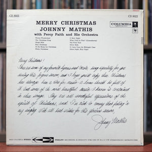 Johnny Mathis With Percy Faith And His Orchestra - Merry Christmas - 1967 Columbia, VG+/VG