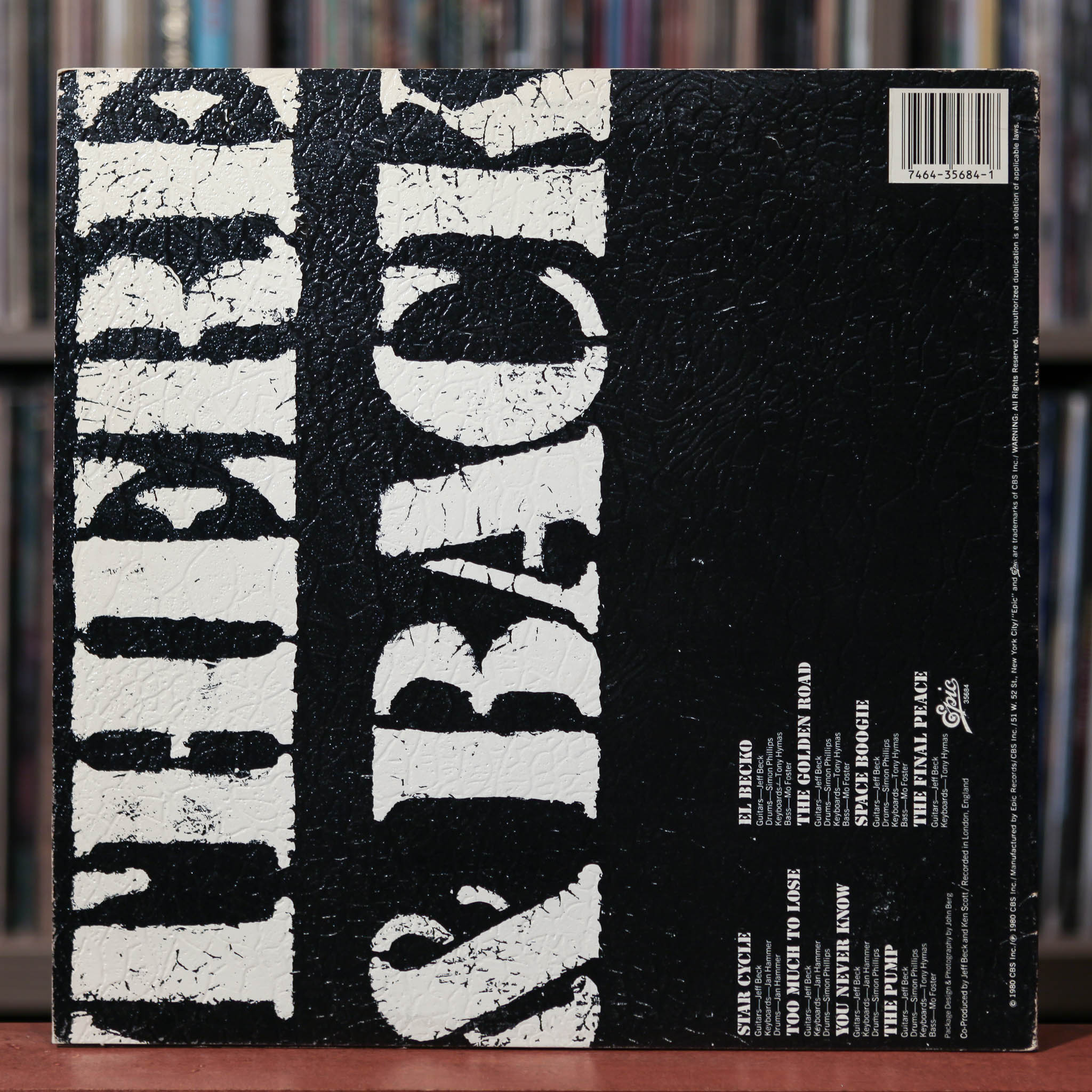 Jeff Beck - There & Back - 1980 Epic, VG+/VG+