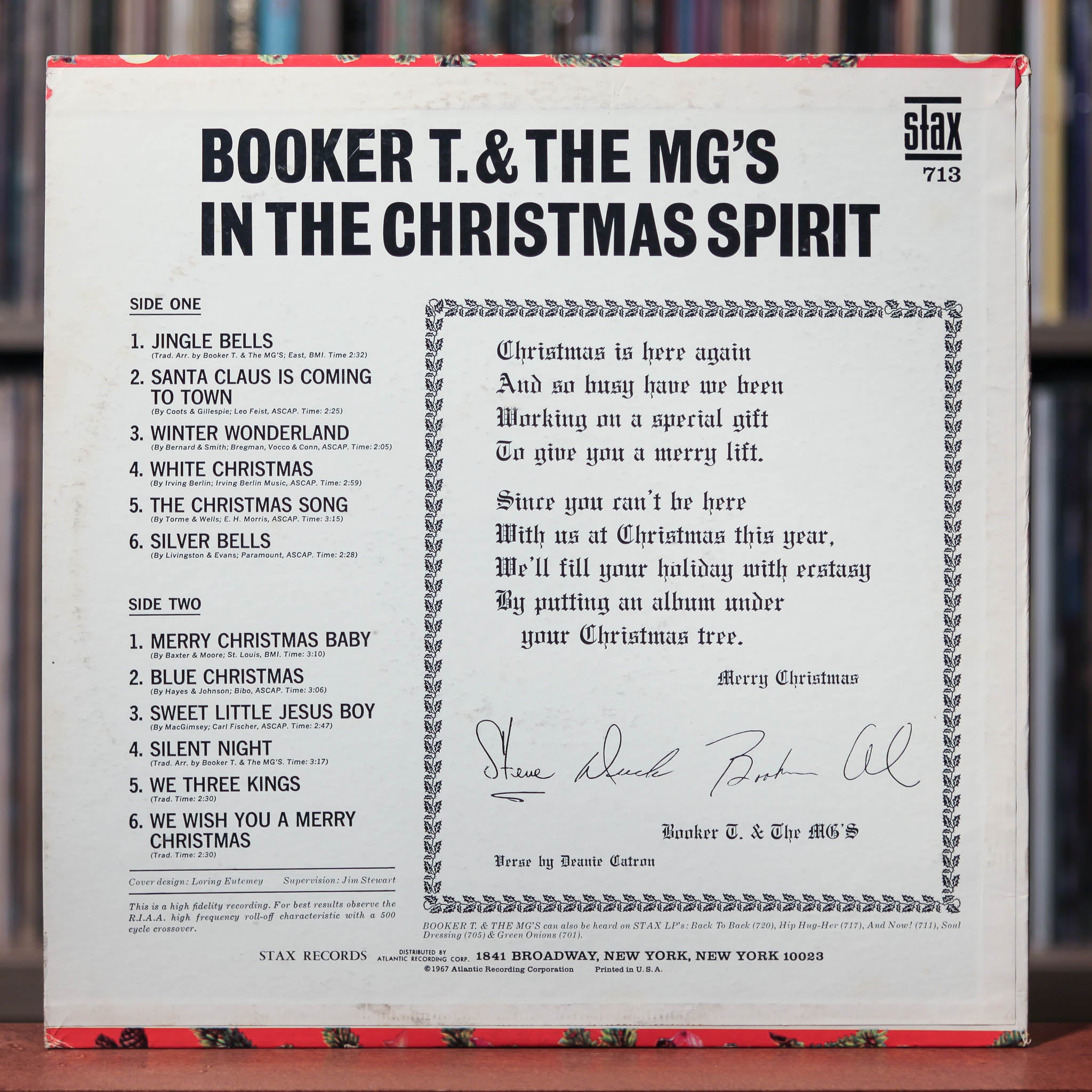 米LP Booker T &amp; The MGs In The Christmas Spirit (Clear Vinyl) RCV1713CLEARVIN Stax 未開封 /00260 Booker T. & The M.G.'s - In The Christmas Spirit : r