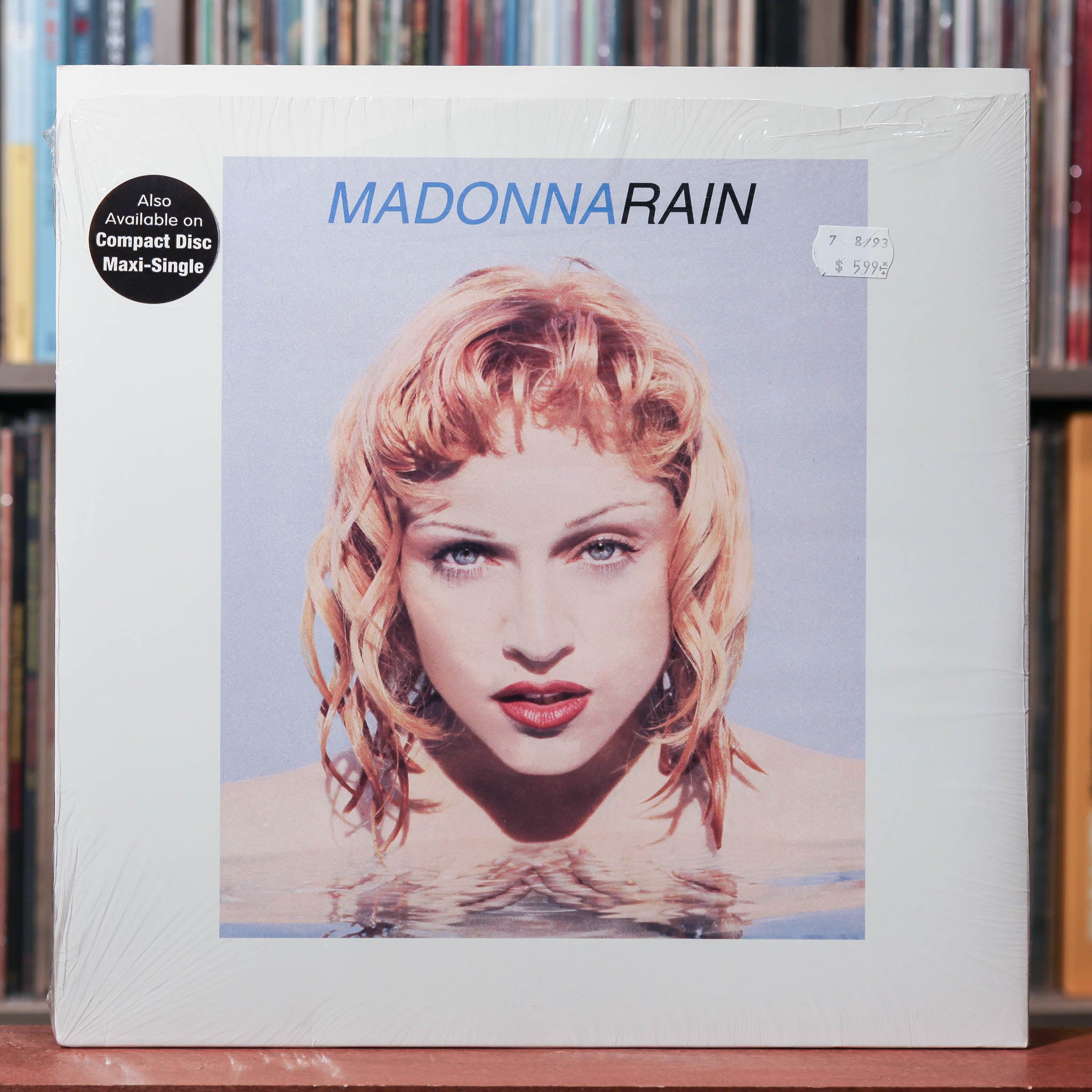 Madonna - Rain - IN SHRINK W/ HYPE 1993 Maverick, VG+/EX