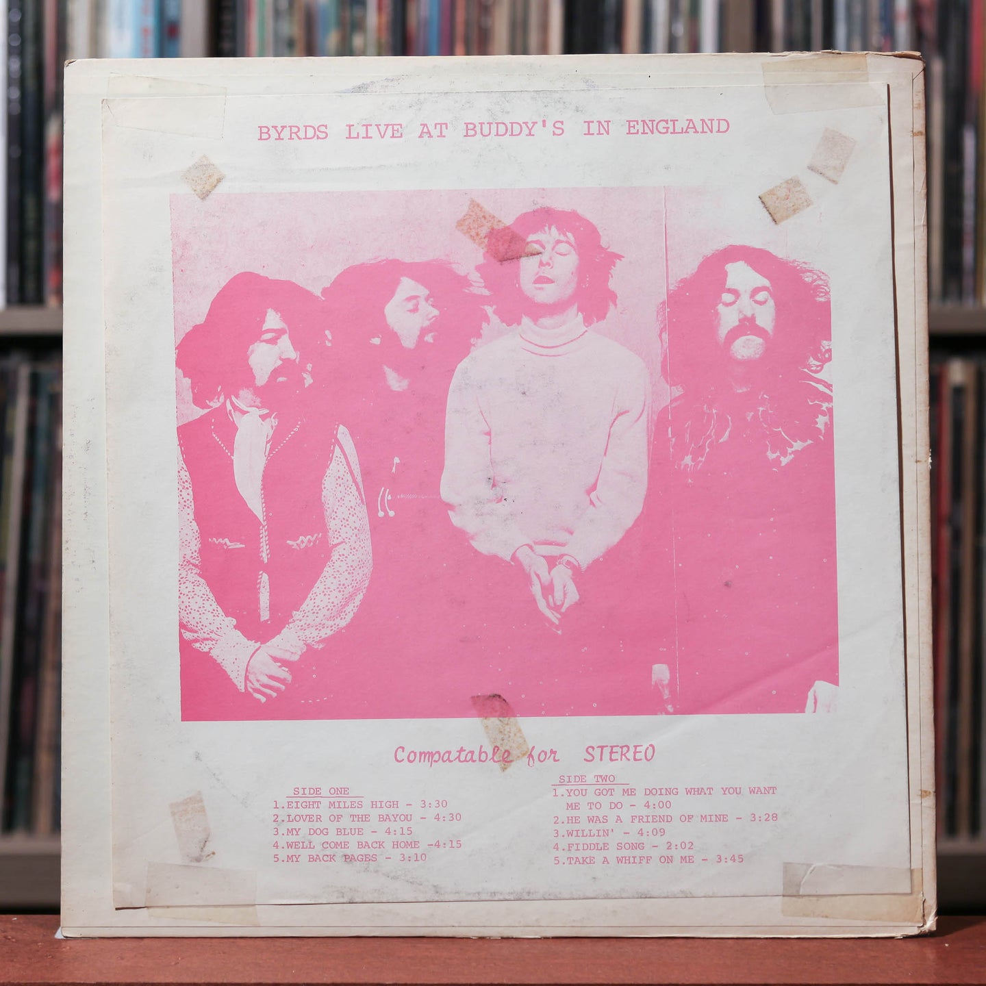 Byrds - Live at Buddy's in England - 1972 Private Press, G+/VG