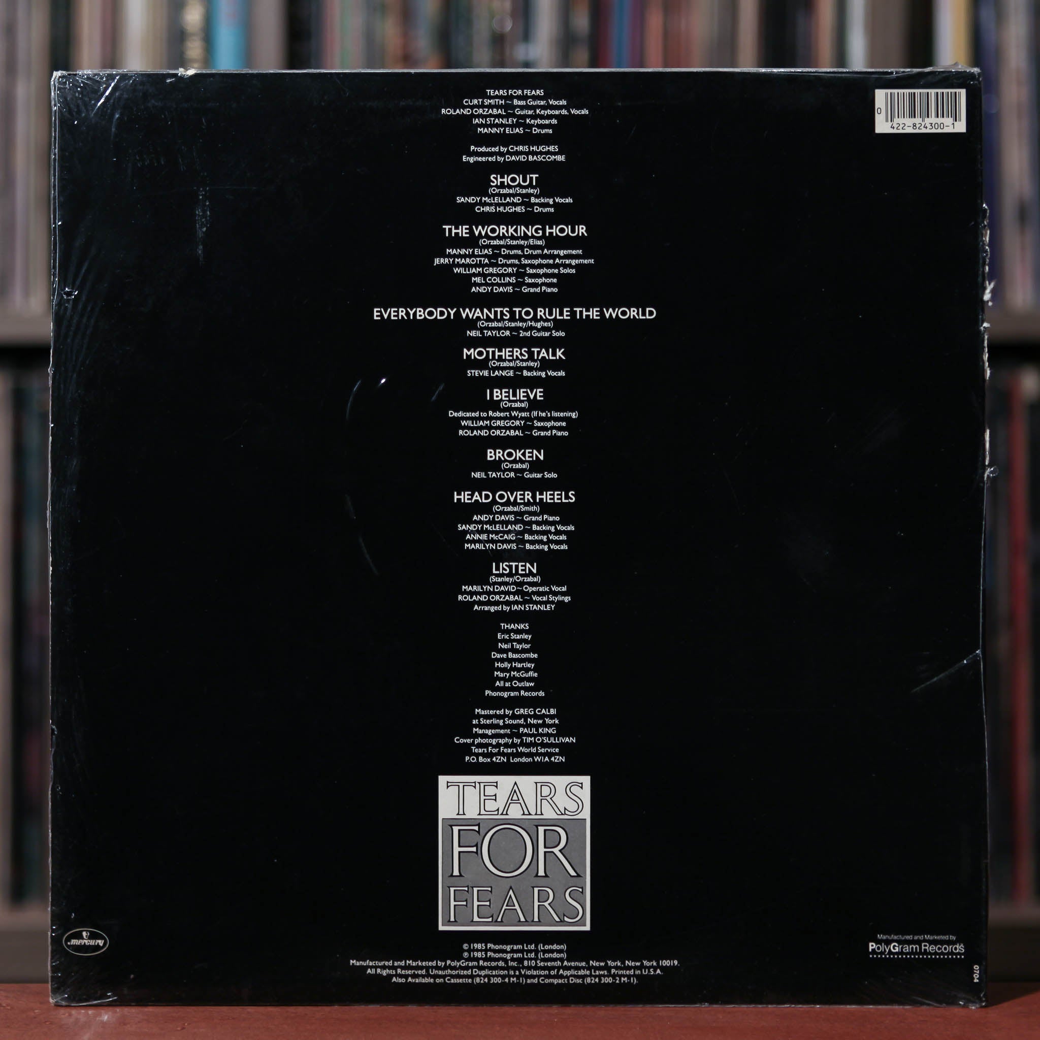 Tears for Fears - Songs From The Big Chair - 1985 Mercury, VG/VG+