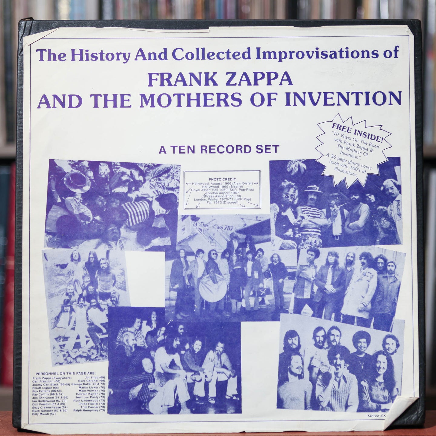 Frank Zappa - The History And Collected Improvisations Of Frank Zappa And The Mothers Of Invention - 10LP - 1970's, VG+/EX