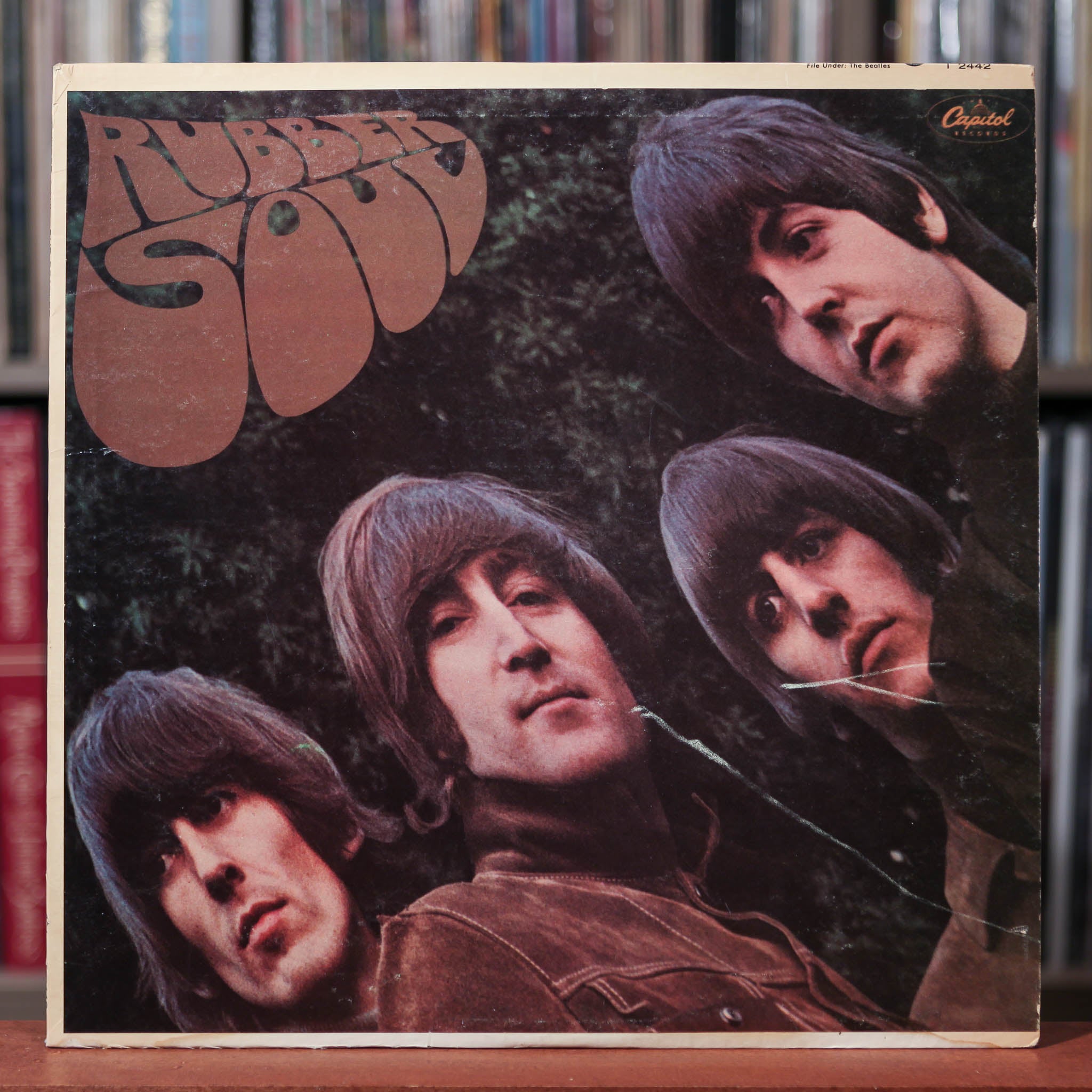 Arkæologiske tæmme Grine The Beatles - Rubber Soul - MONO - 1965 Capitol, VG+/VG