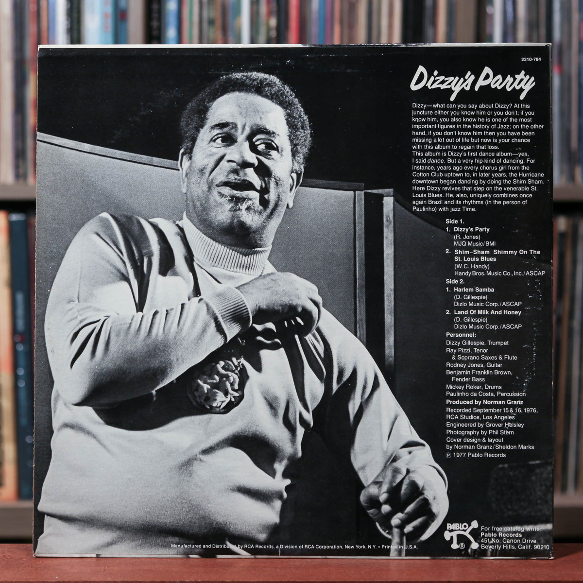The Dizzy Gillespie 6 - Dizzy's Party - 1977 Pablo Records, VG+/VG+