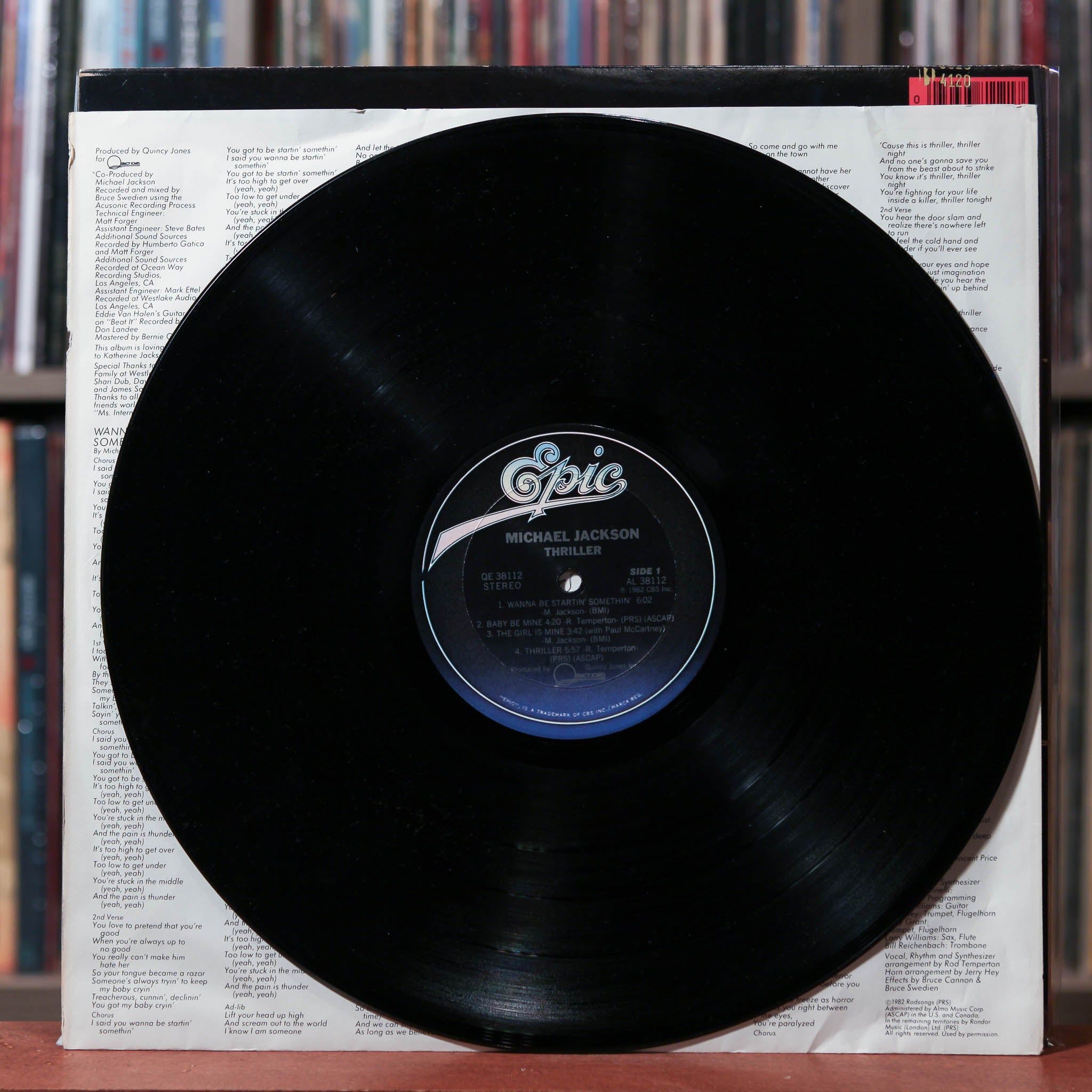 Michael Jackson - Thriller - PROMO MISPRINT 1st PRESS 1982 Epic, VG+/V