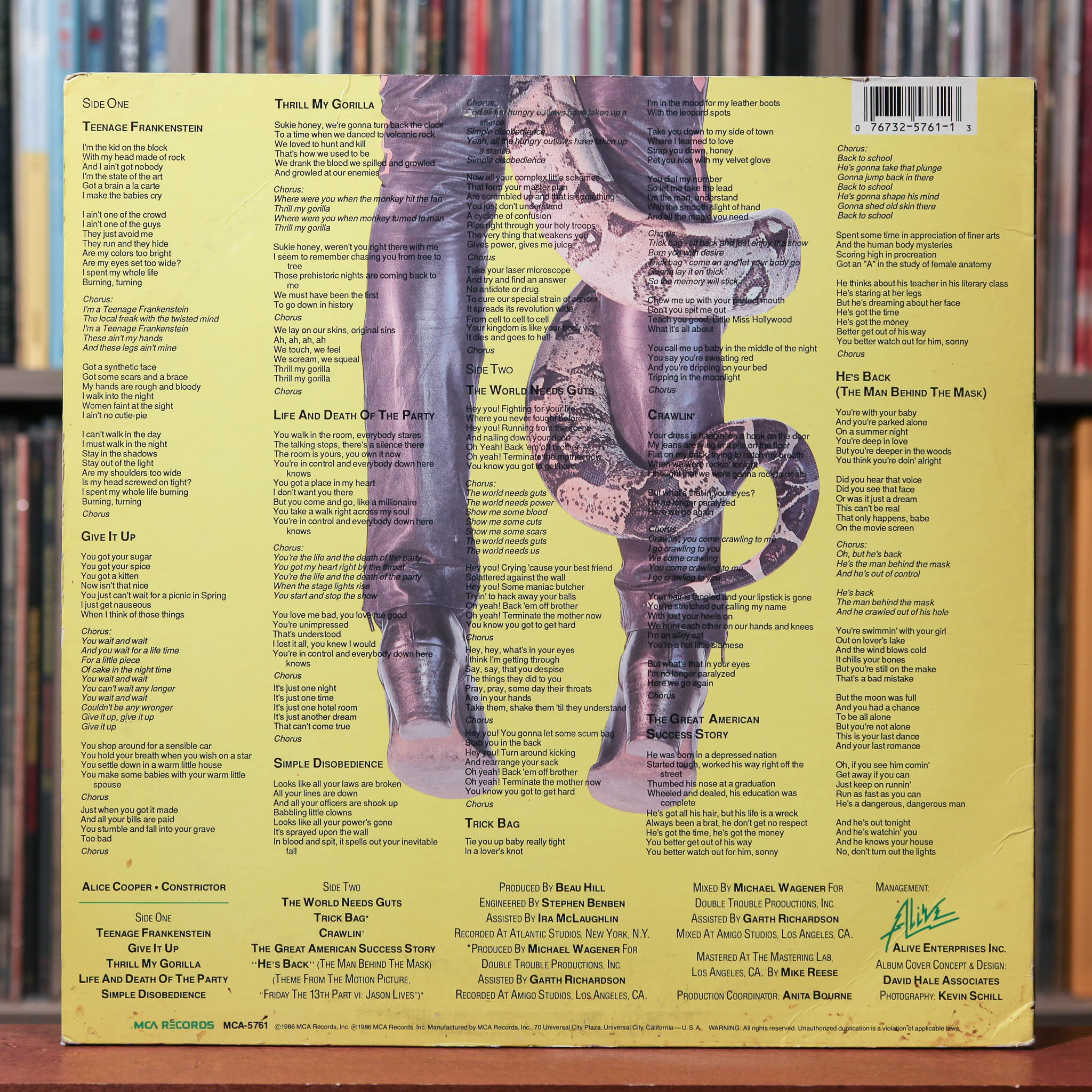 Alice Cooper - Constrictor - 1986 MCA Records, VG/EX