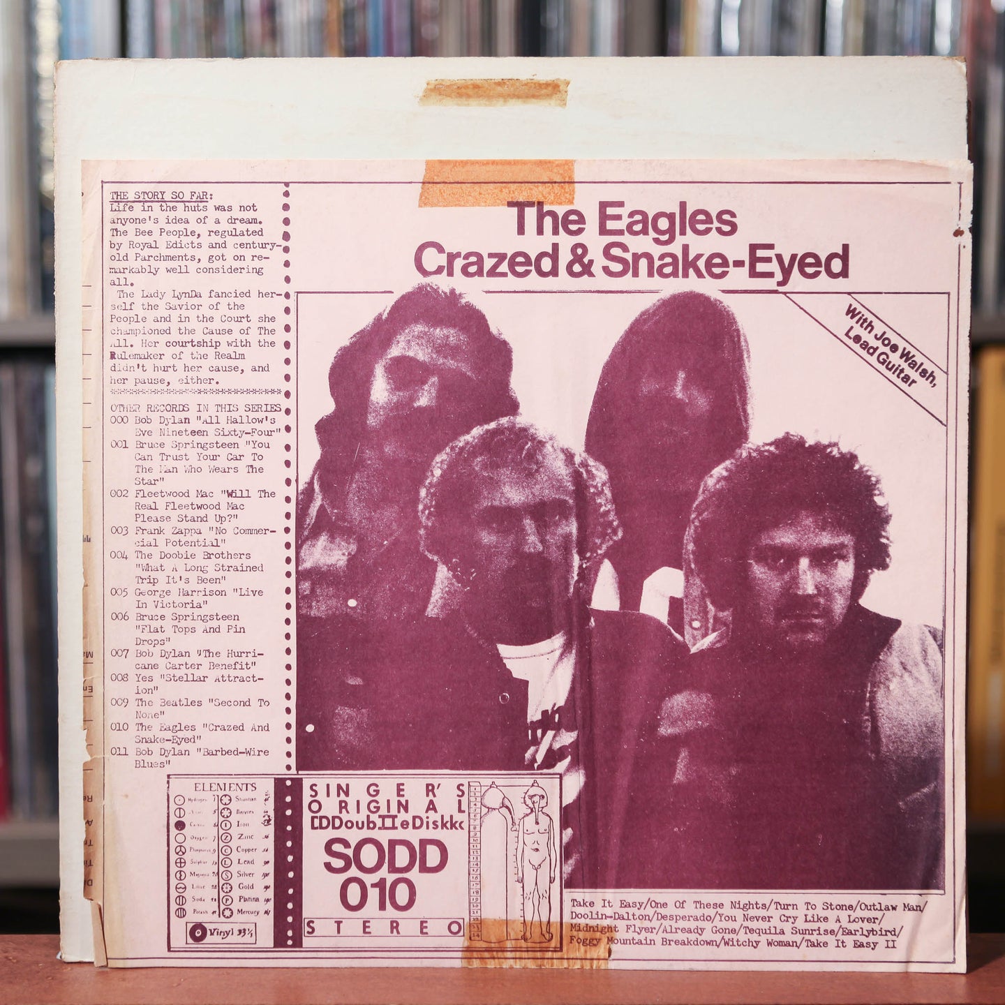Eagles - Crazed & Snake-Eyed - 2LP - RARE Private Press - 1977 Singer's Original Double Disk, VG/VG+