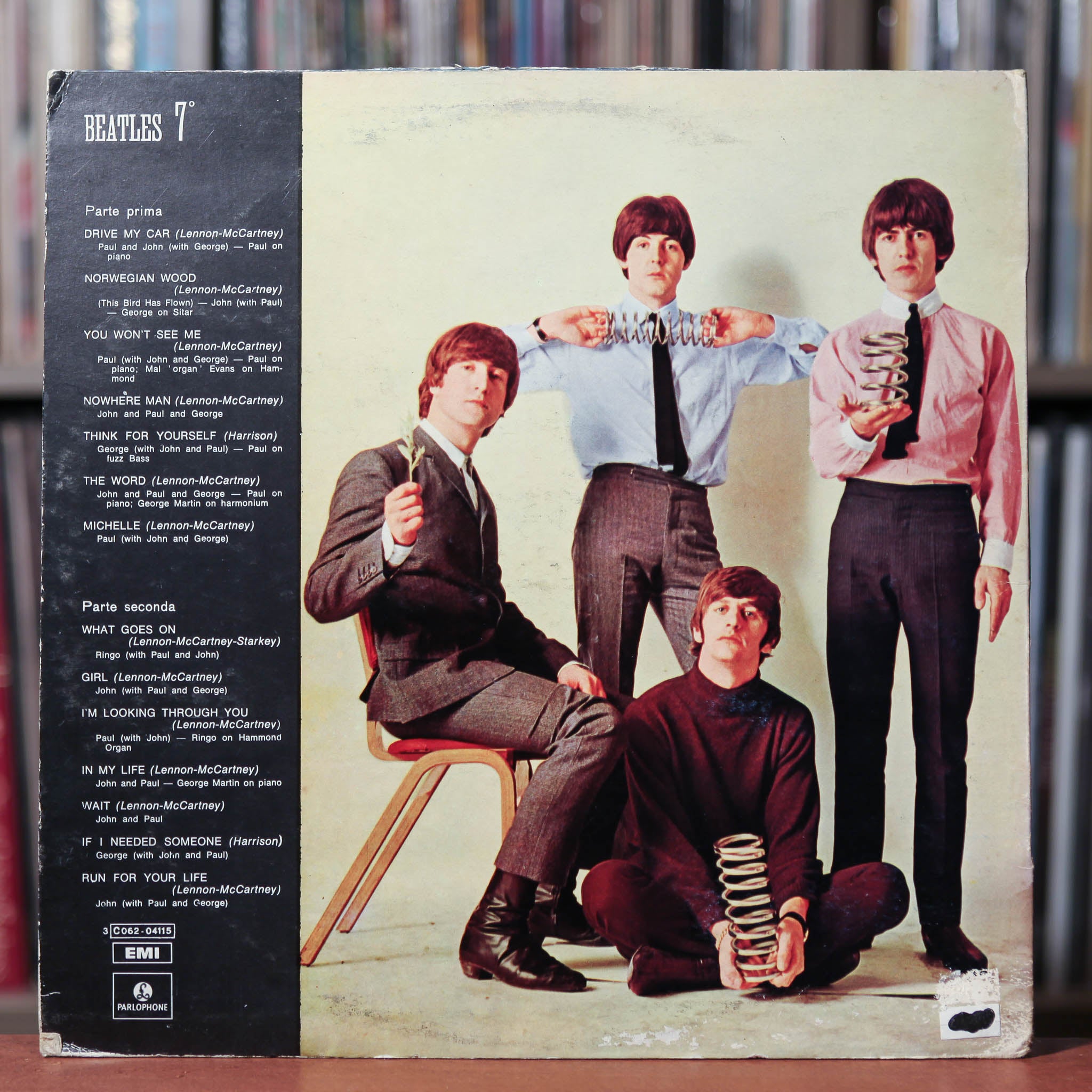 The Beatles Rubber Soul RARE Italian Import 1970 Parlophone, VG/