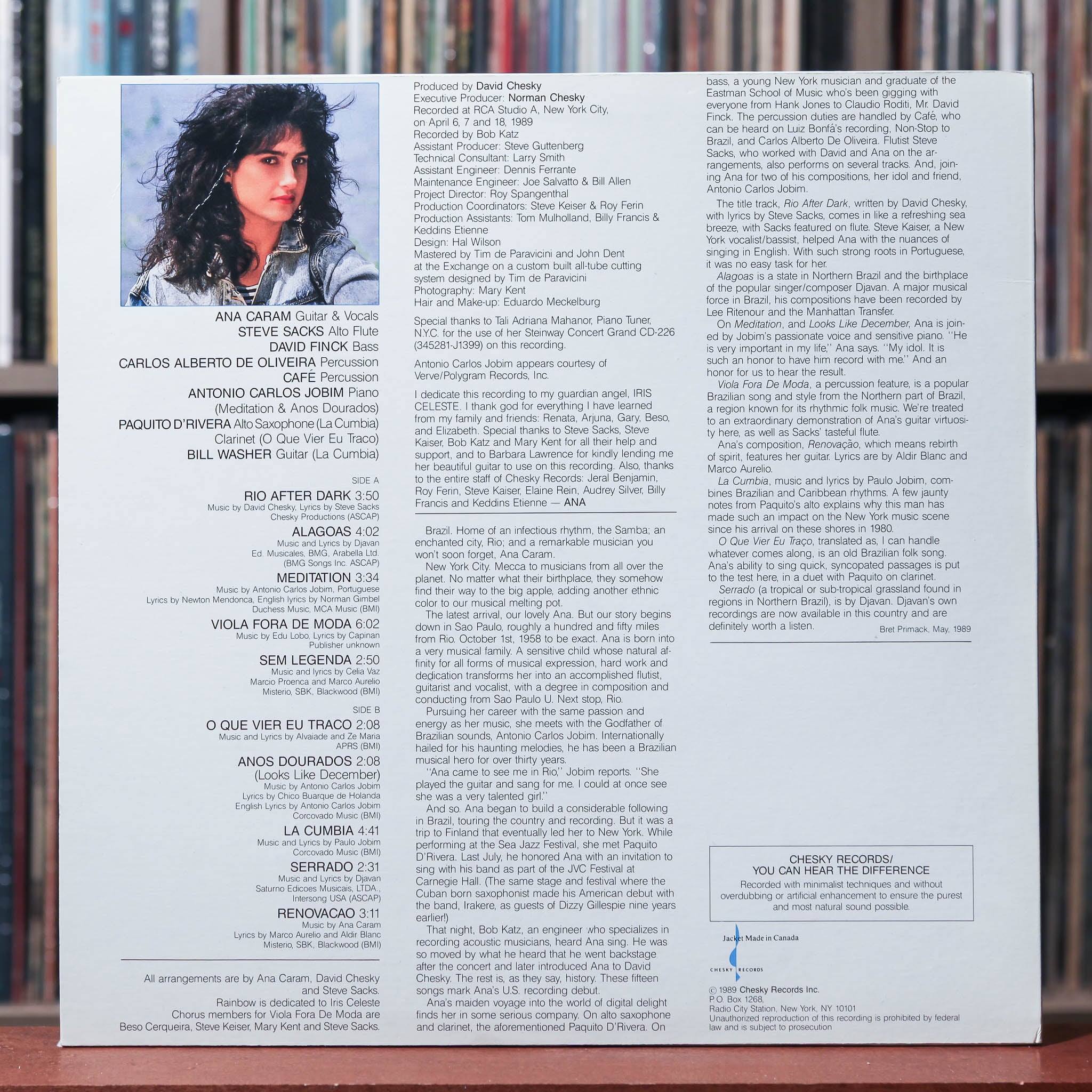 Ana Caram - Rio After Dark - 1989 Chesky Records, VG+/EX
