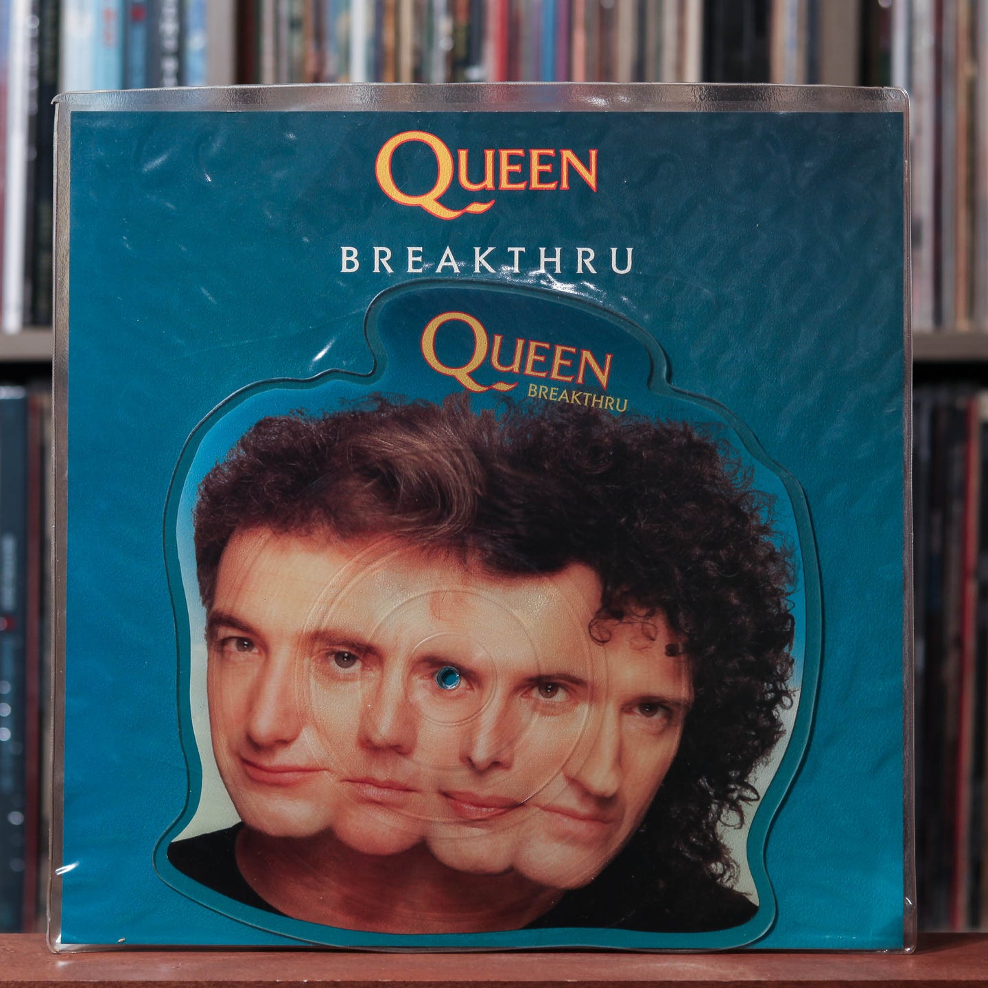 Queen - Breakthru - UK SHAPED PIC DISC 1989 Parlophone, VG+/VG